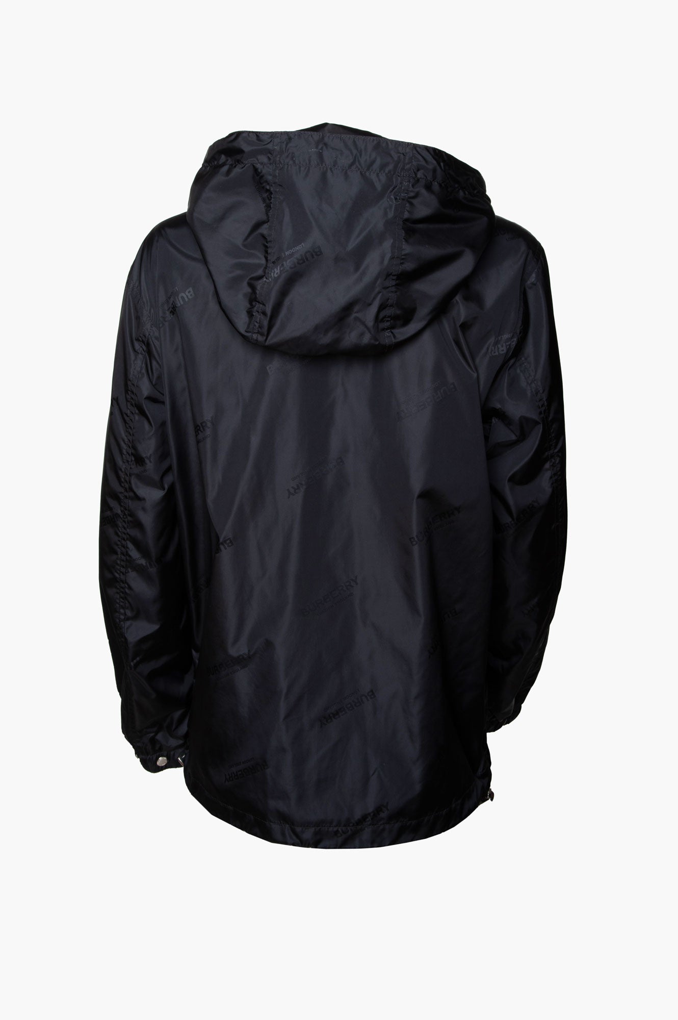 Burberry Men's Black Windbreaker Hoodie