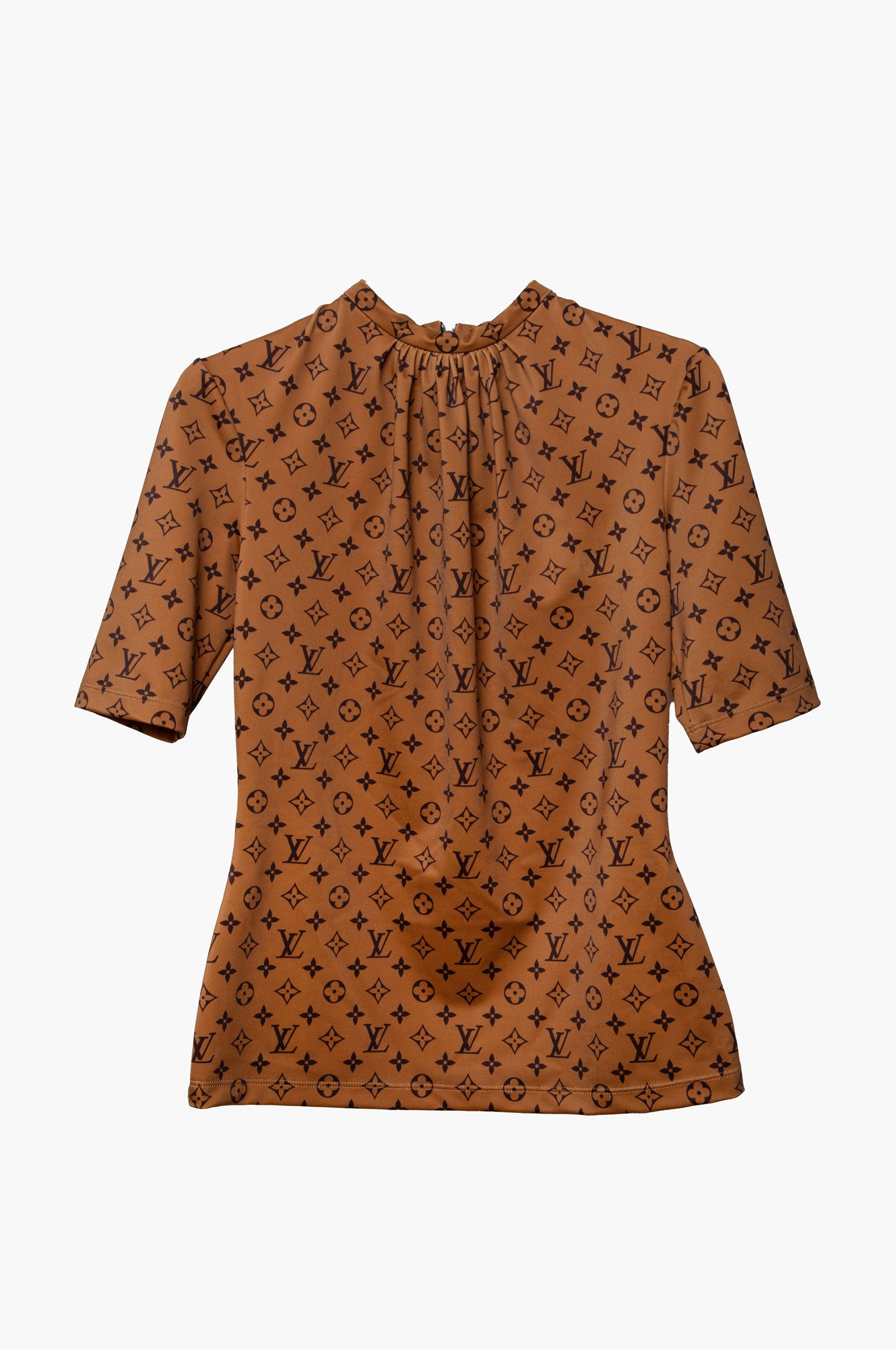 Louis Vuitton Brown Monogram Jersey Top Size XS