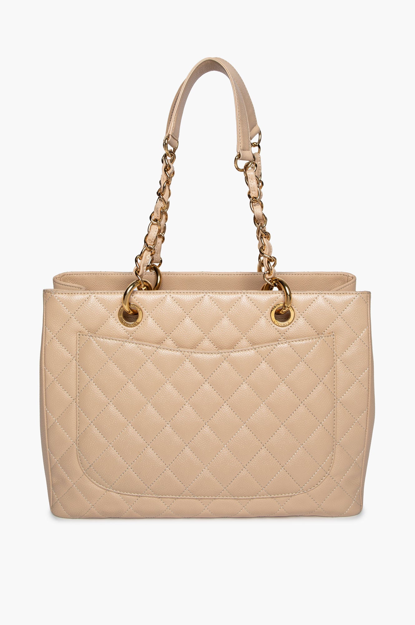 Chanel Beige Caviar Grand Shopping Tote