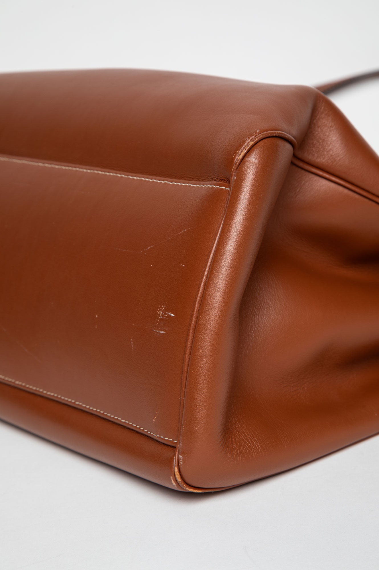 Celine Brown Calfskin Large Soft 16 Shoulder Bag