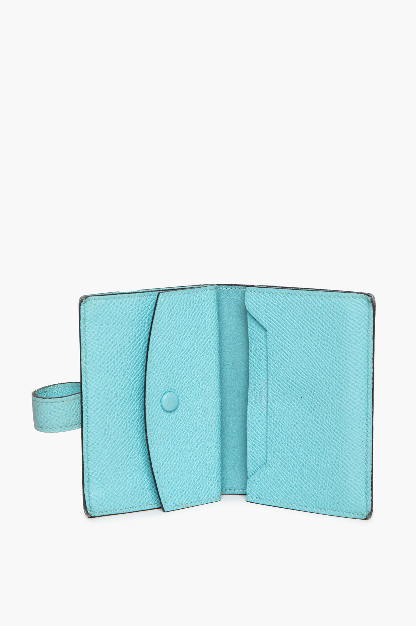 Hermès Bleu Atoll Epsom Bearn Card Holder