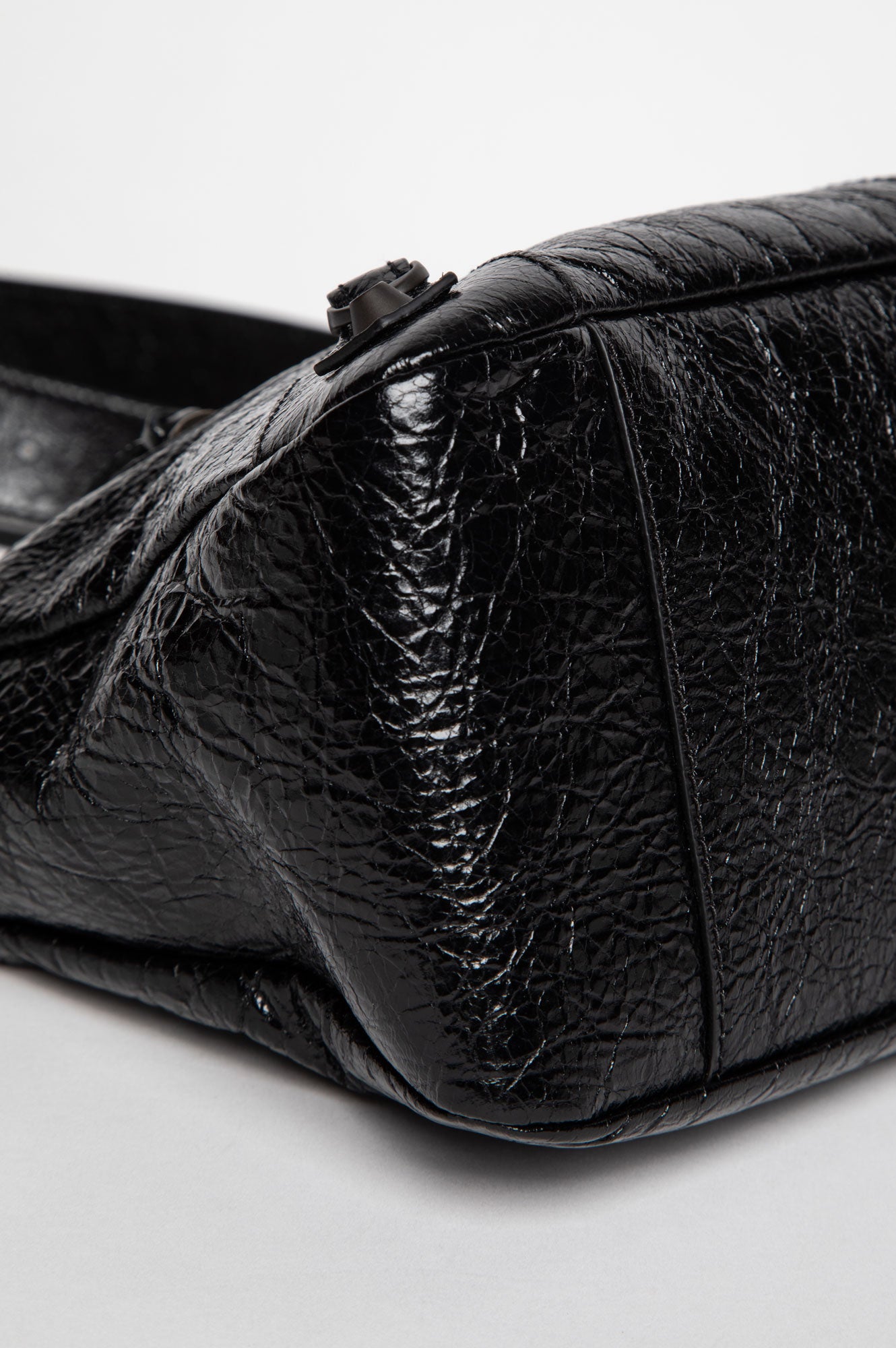 Balenciaga Black Arena Lambskin Antique Brass Hardware Le City Bag