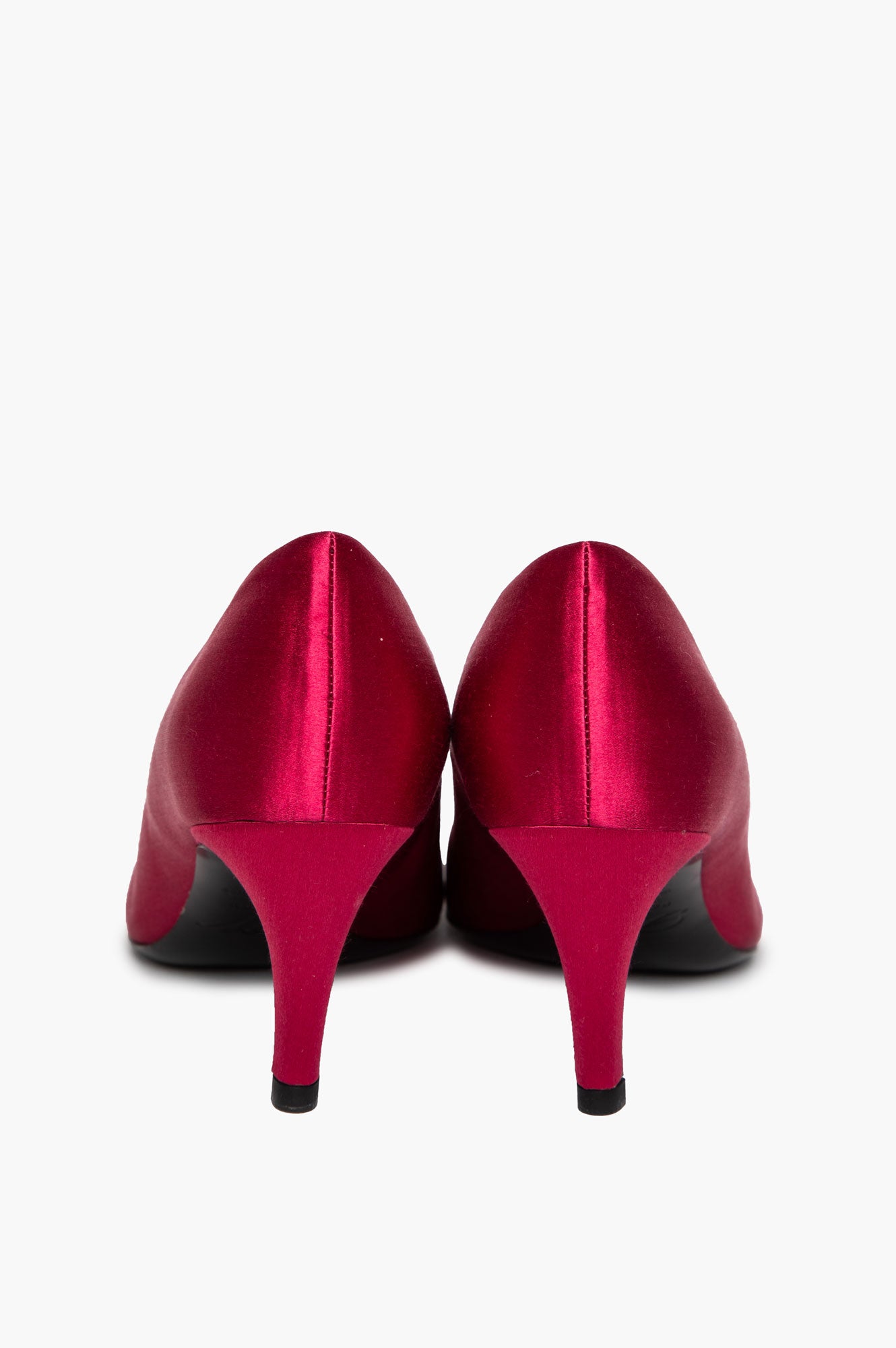 Roger Vivier Pink Satin Crystal Embellished Belle Vivier Pumps Size 37.5