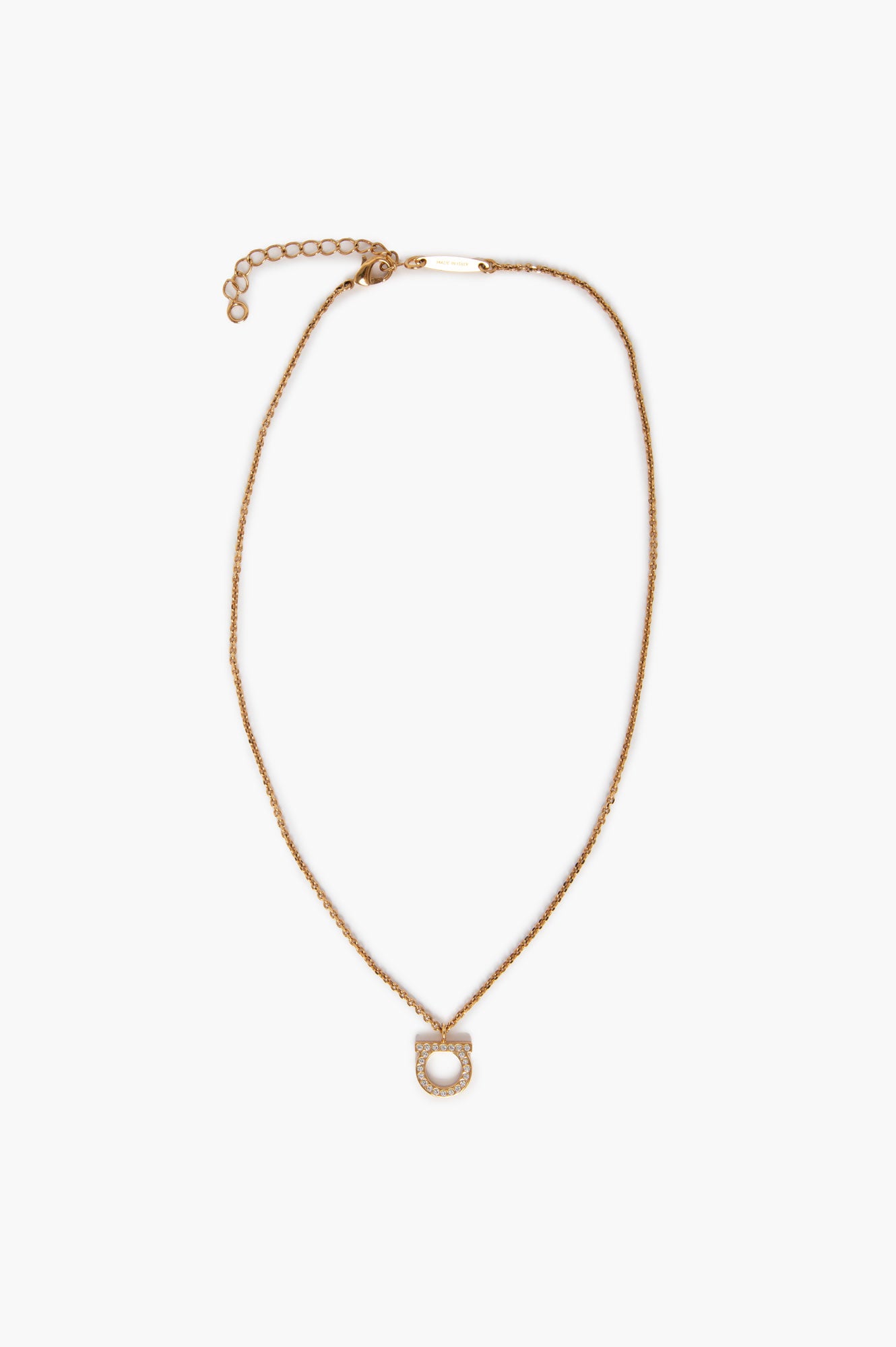 Salvatore Ferragamo Gold Tone Necklace