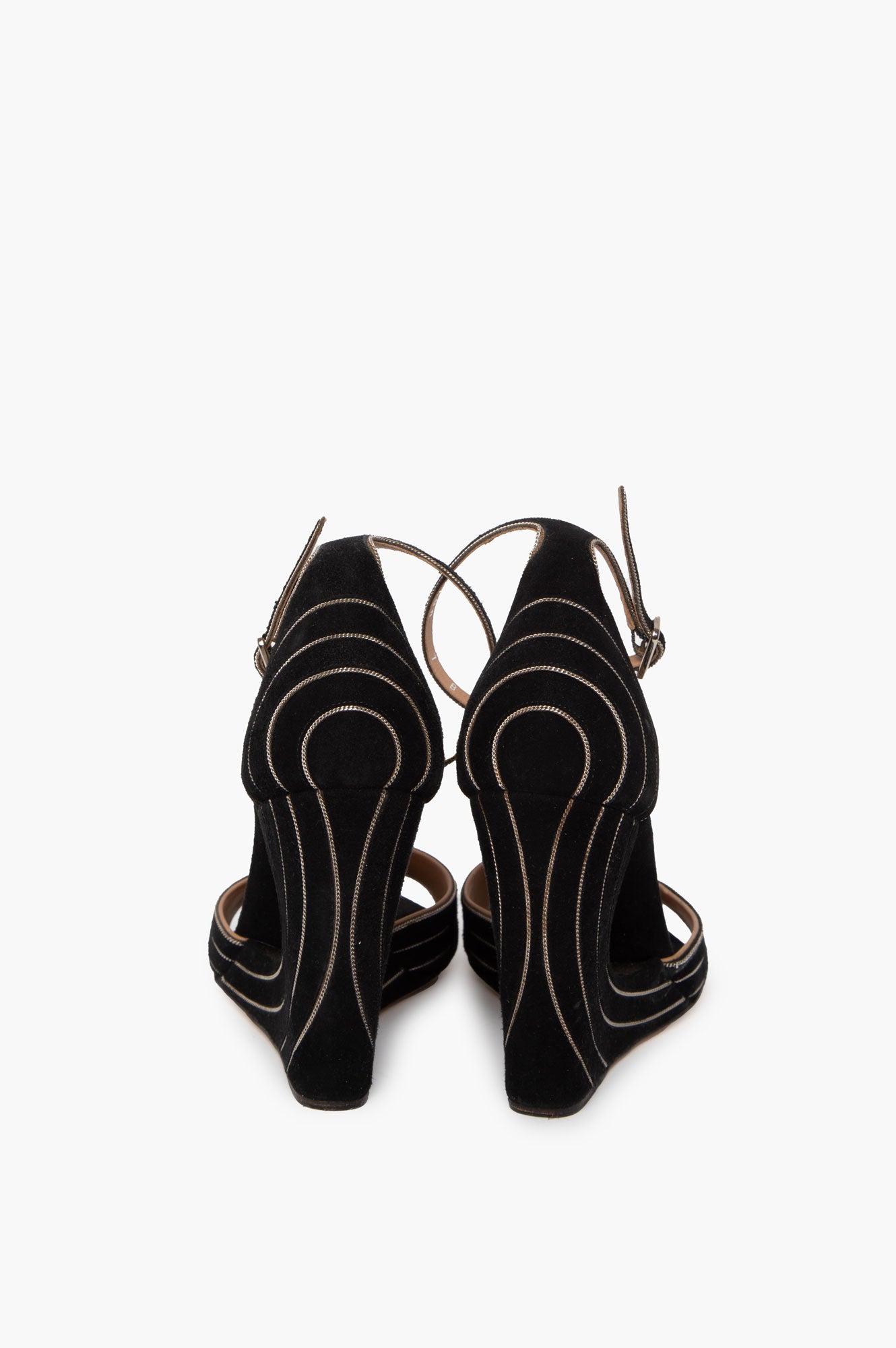 Salvatore Ferragamo Black High Heel Sandals Size 37