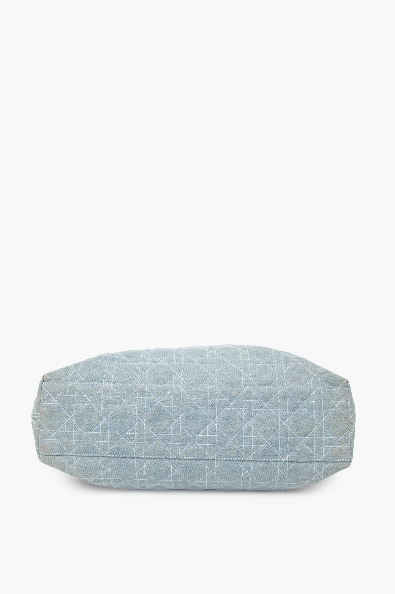 Christian Dior Denim Cannage Large Lady Dior Tote Blue