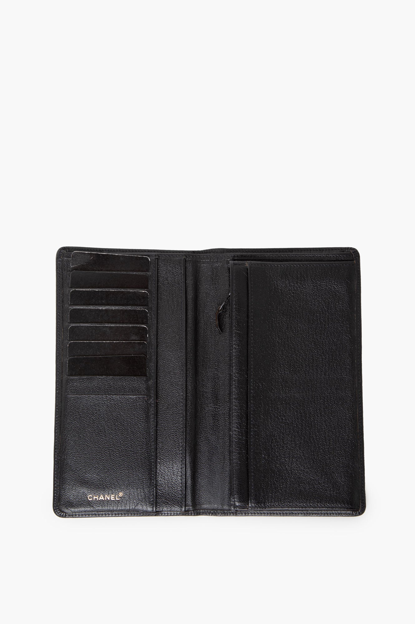 Chanel Black Leather Bifold Wallet