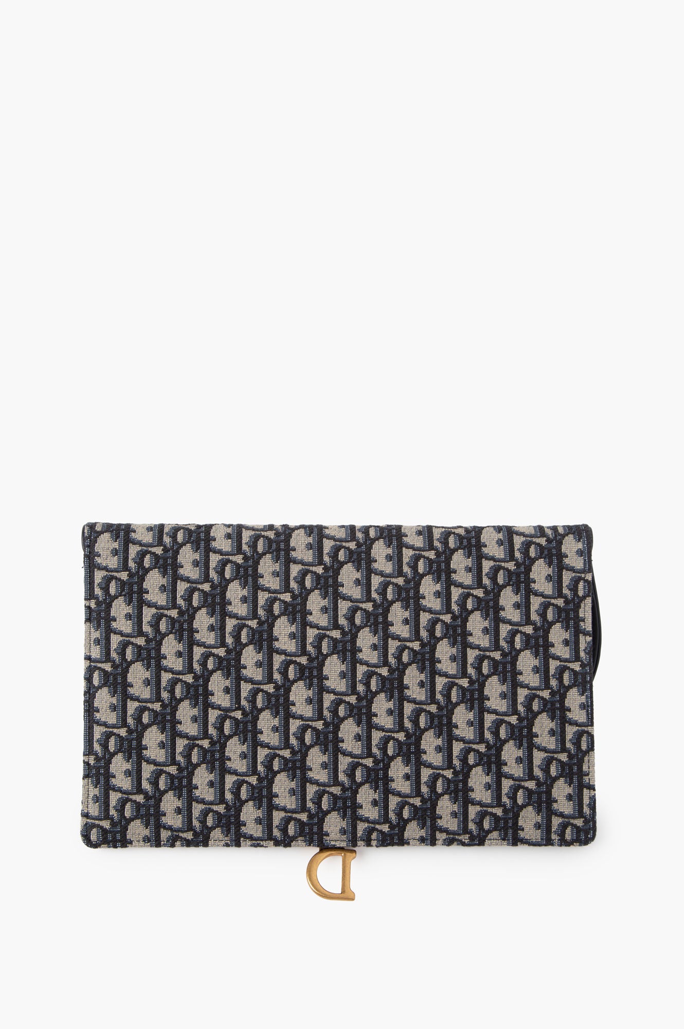 Christian Dior Navy Saddle Monogram Pouch