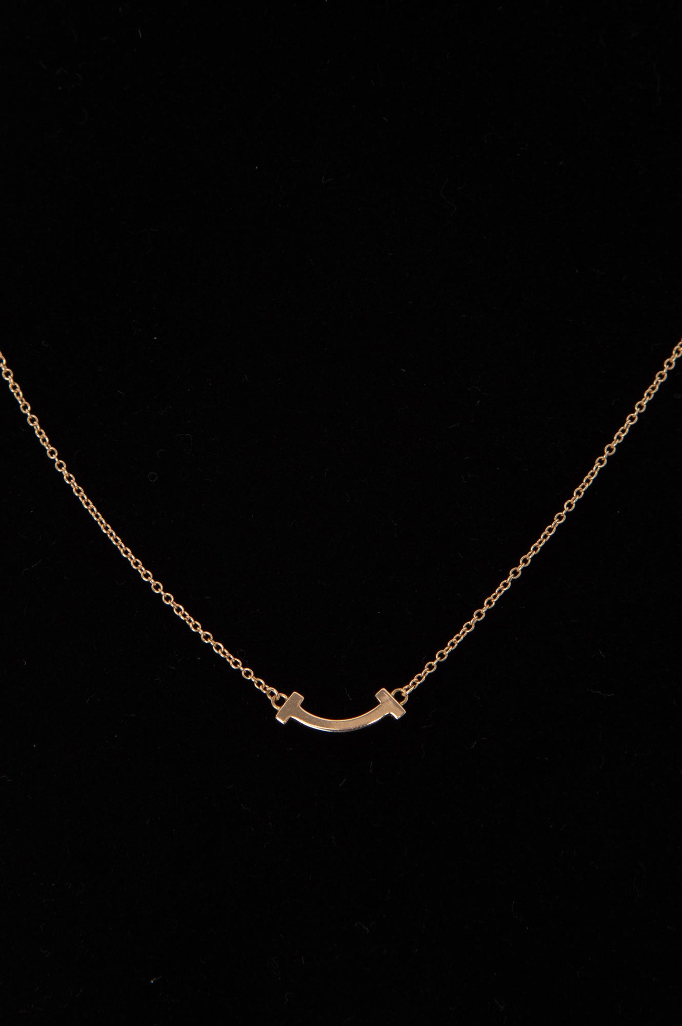 Tiffany Yellow Gold Mini Smile Pendant