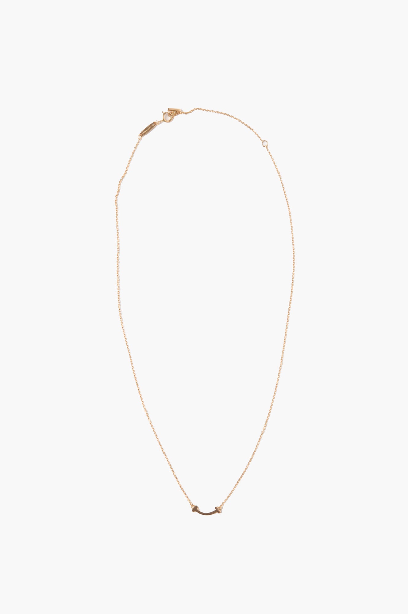 Tiffany Yellow Gold Mini Smile Pendant