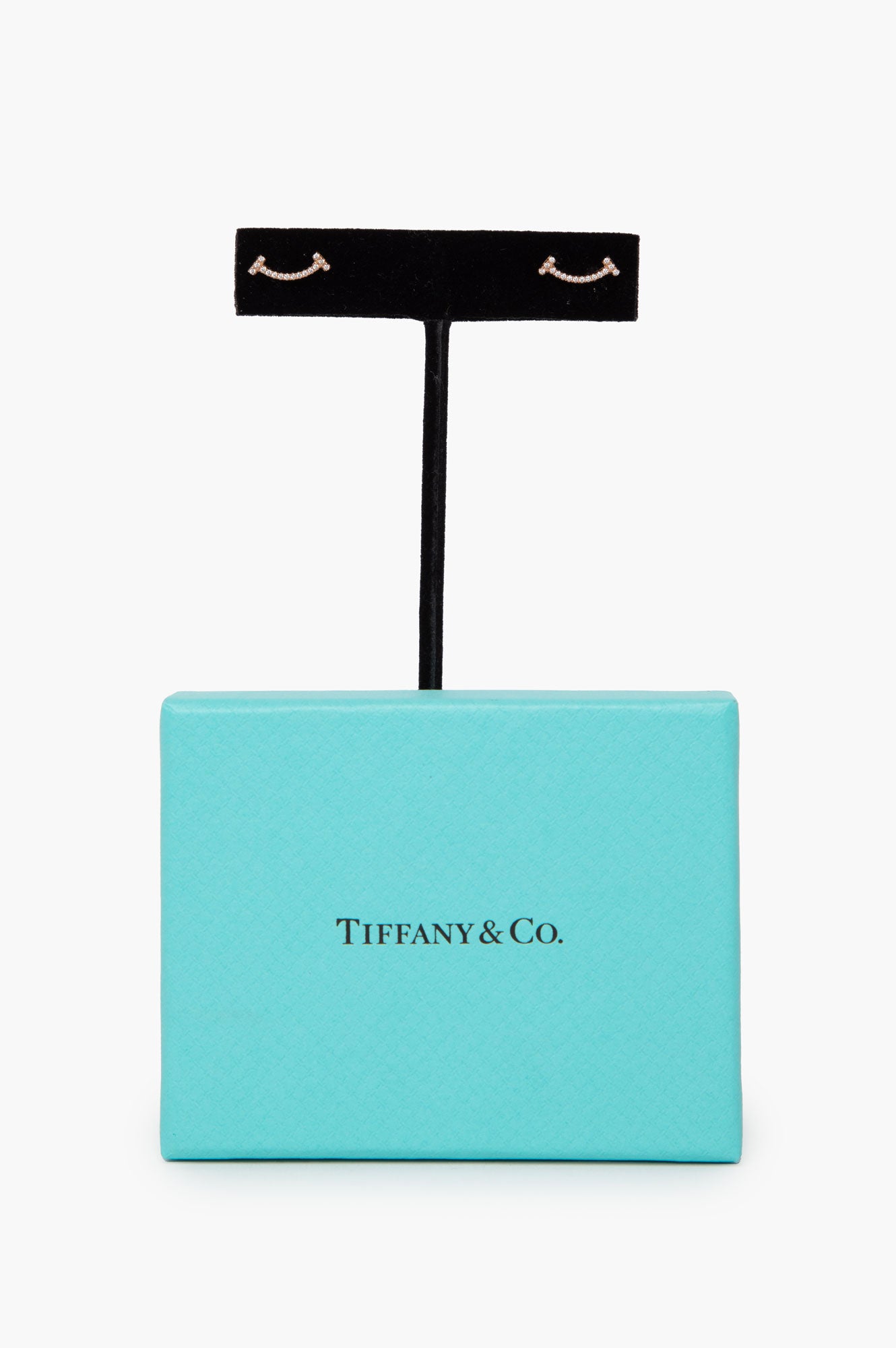 Tiffany & Co 18K Gold and Diamond Smile Earrings