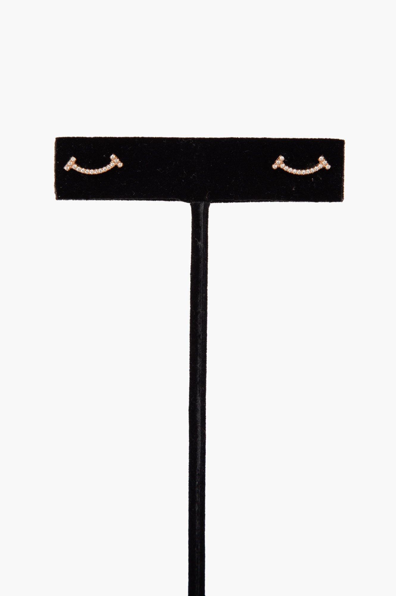 Tiffany & Co 18K Gold and Diamond Smile Earrings