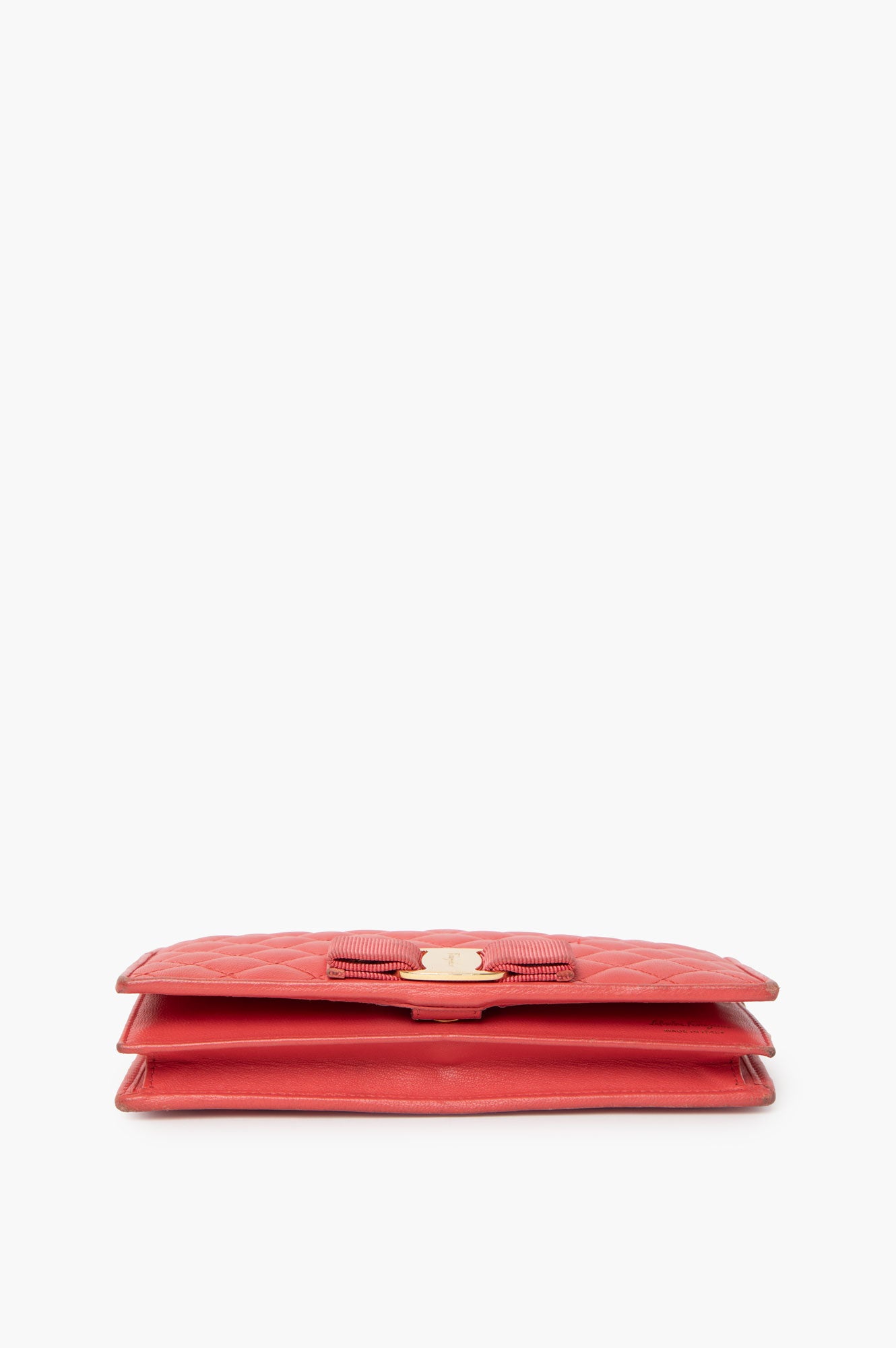 Salvatore Ferragamo Miss Vara Red Quilted WOC