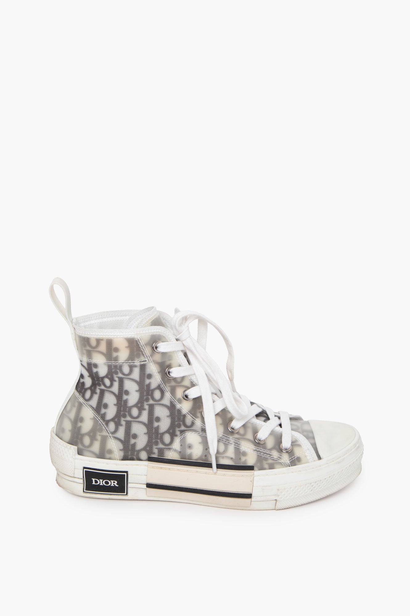 Christian Dior White B23 High Top Sneaker Size 38