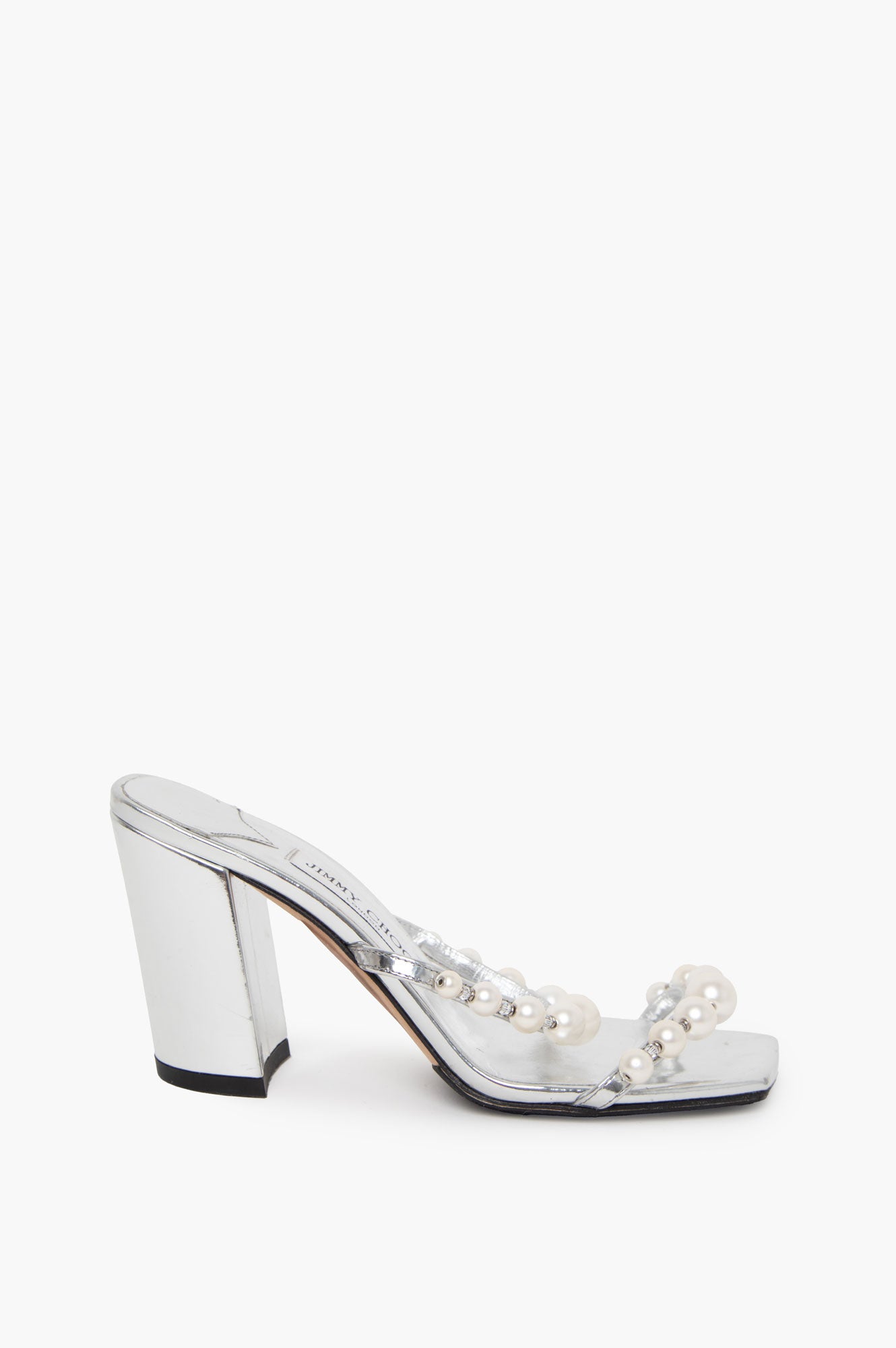 Jimmy Choo Silver Pumps With Pearls Size 36.5