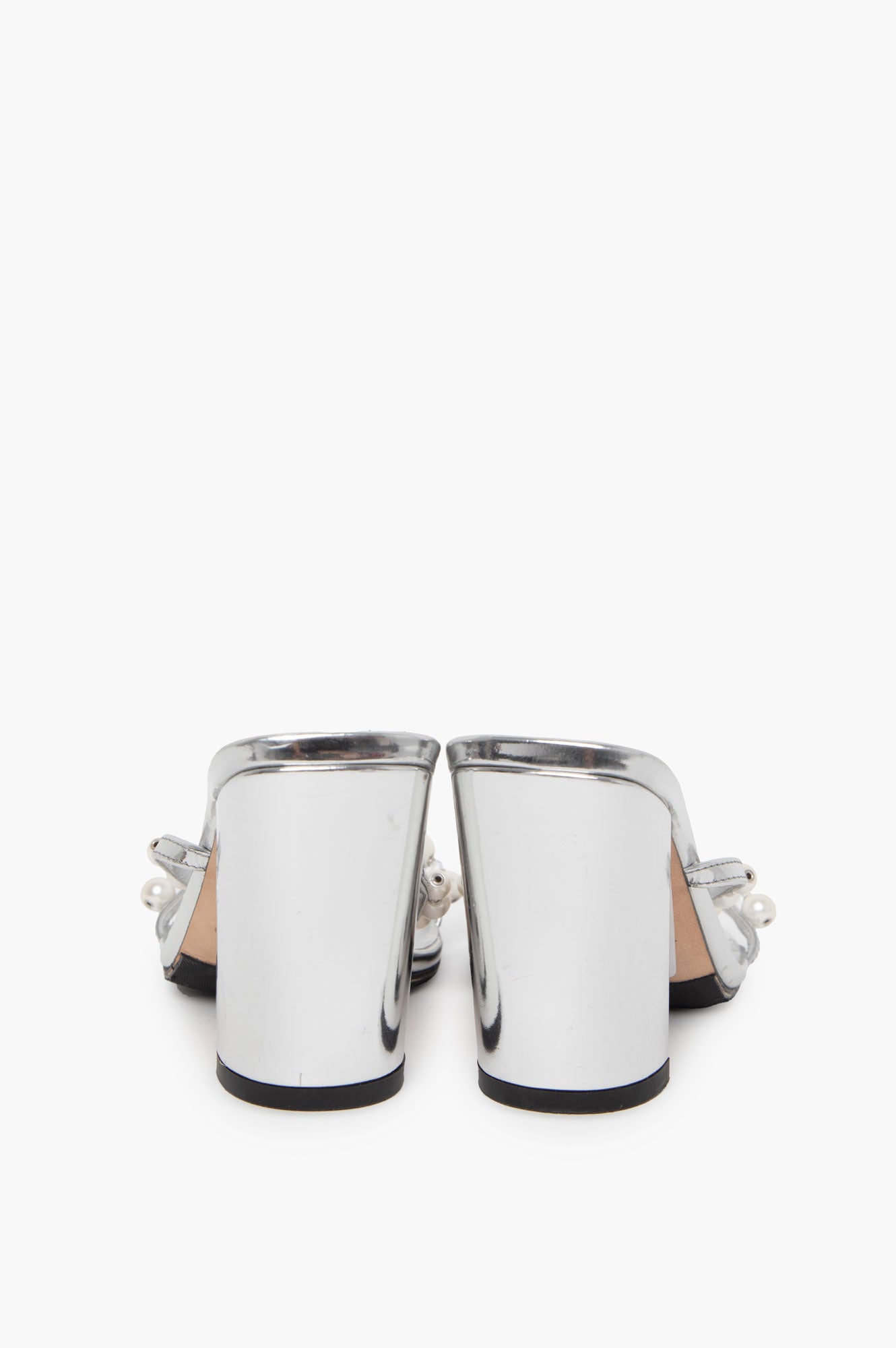 Jimmy Choo Silver Pumps With Pearls Size 36.5