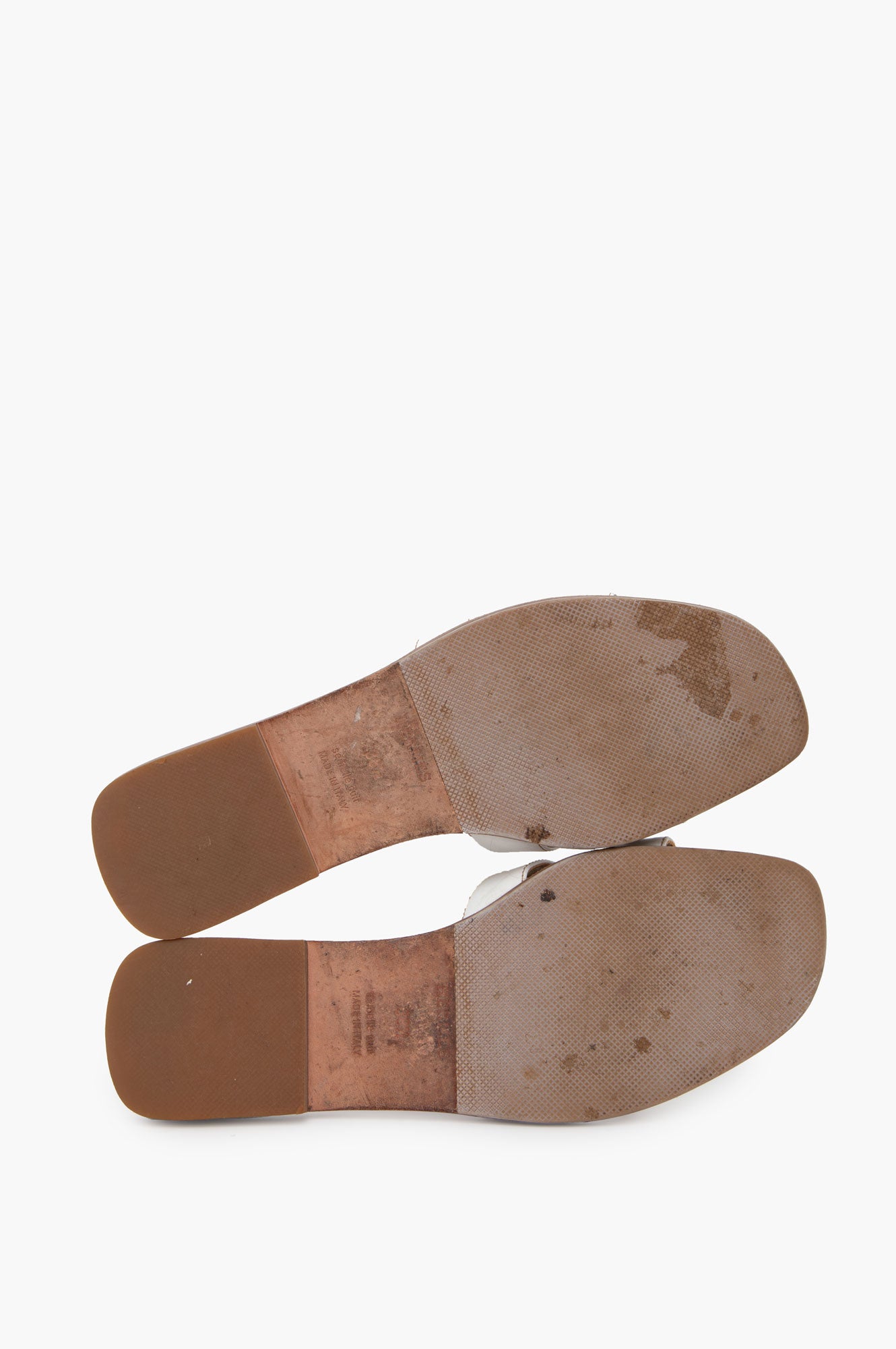 Hermes White Sandals Size 38.5