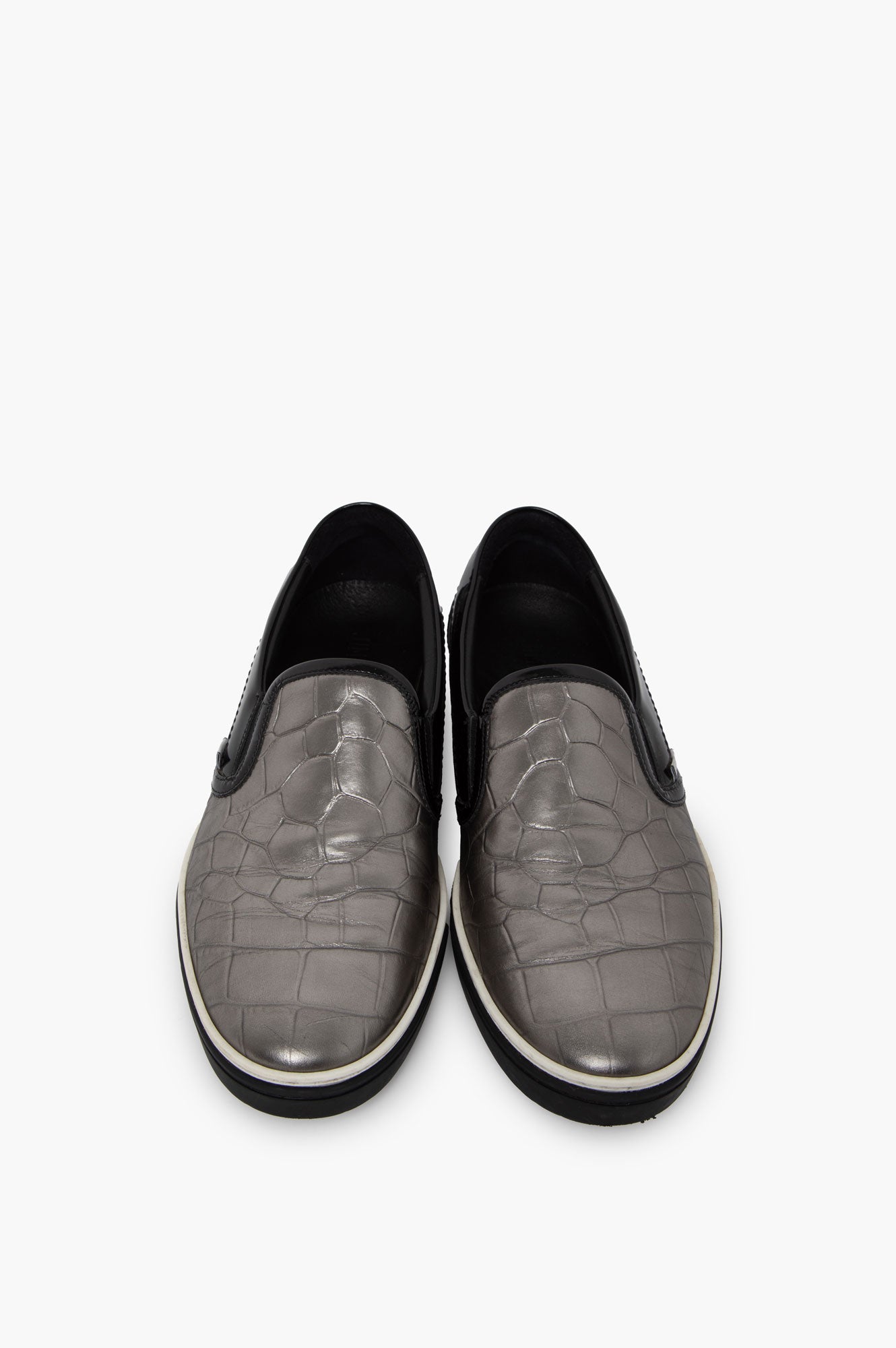 Jimmy Choo Black Silver Sneaker Size 43