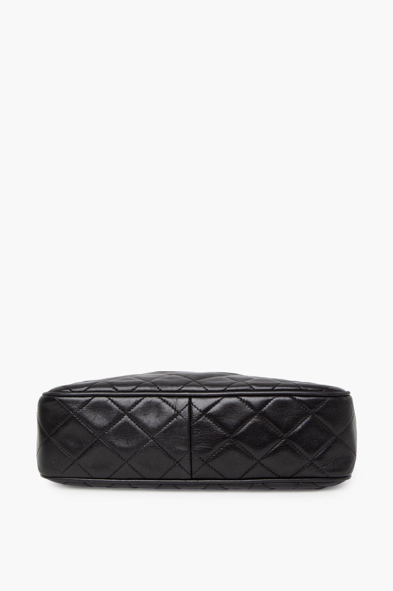 Chanel Vintage Black Quilted Lambskin Small Camera Bag
