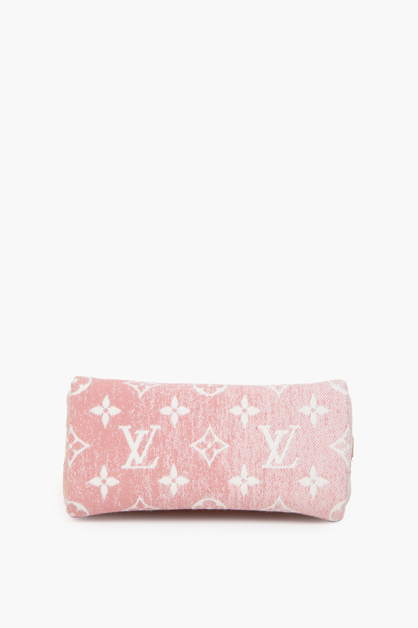 Louis Vuitton Monogram Jacquard Denim Nano Speedy Bandouliere Pink