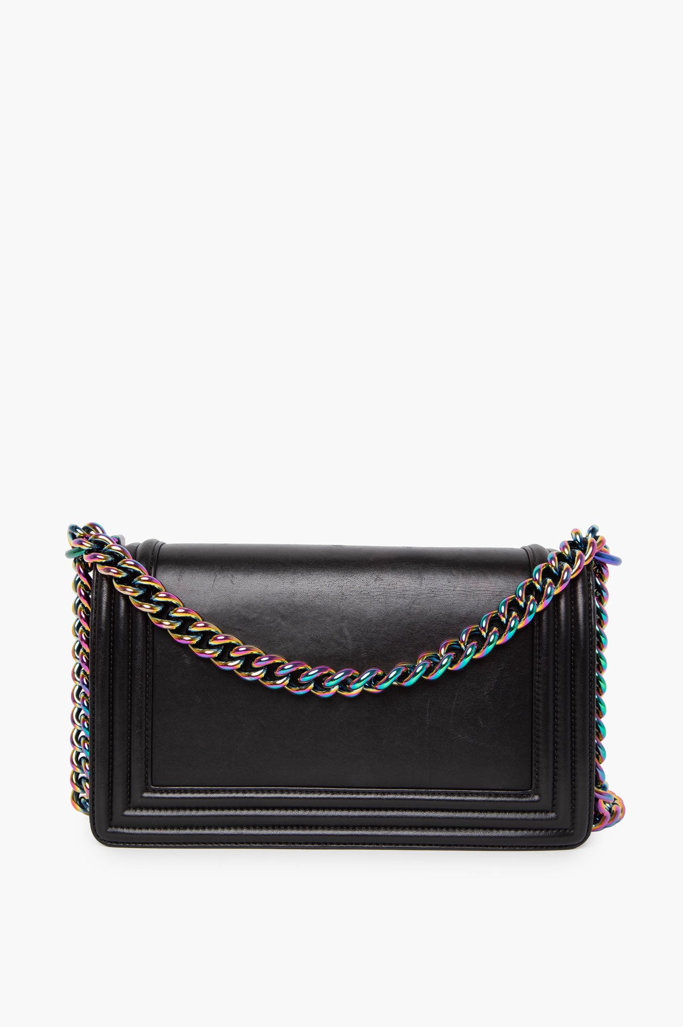 Chanel Black Lambskin LED Medium  Boy Bag