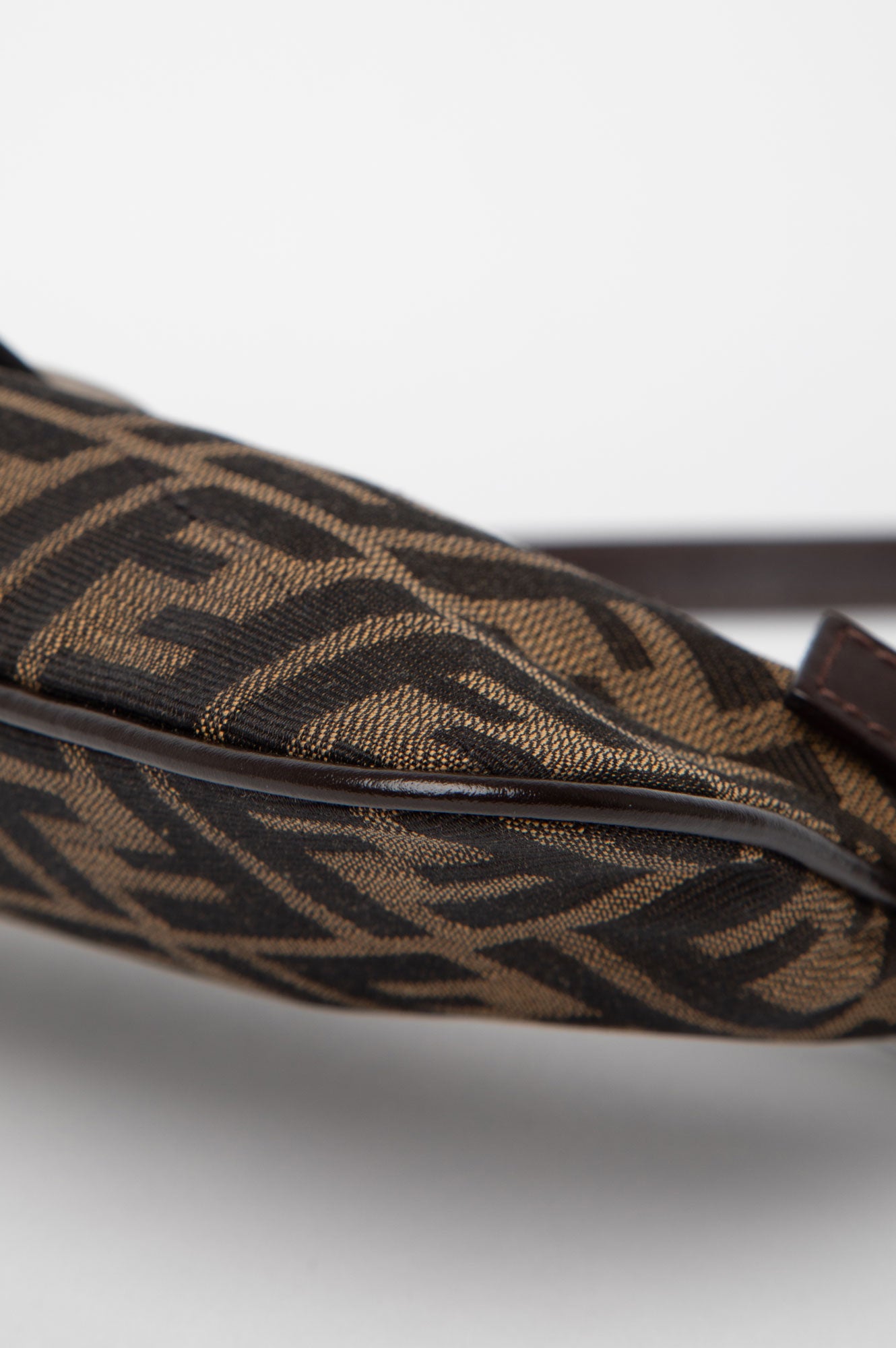 Fendi Brown Canvas Zucca Crossbody Bag