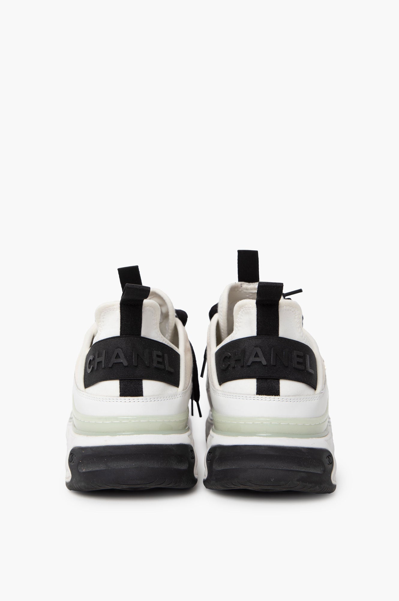 Chanel Ivory White CC Logo Mens Sneakers 42