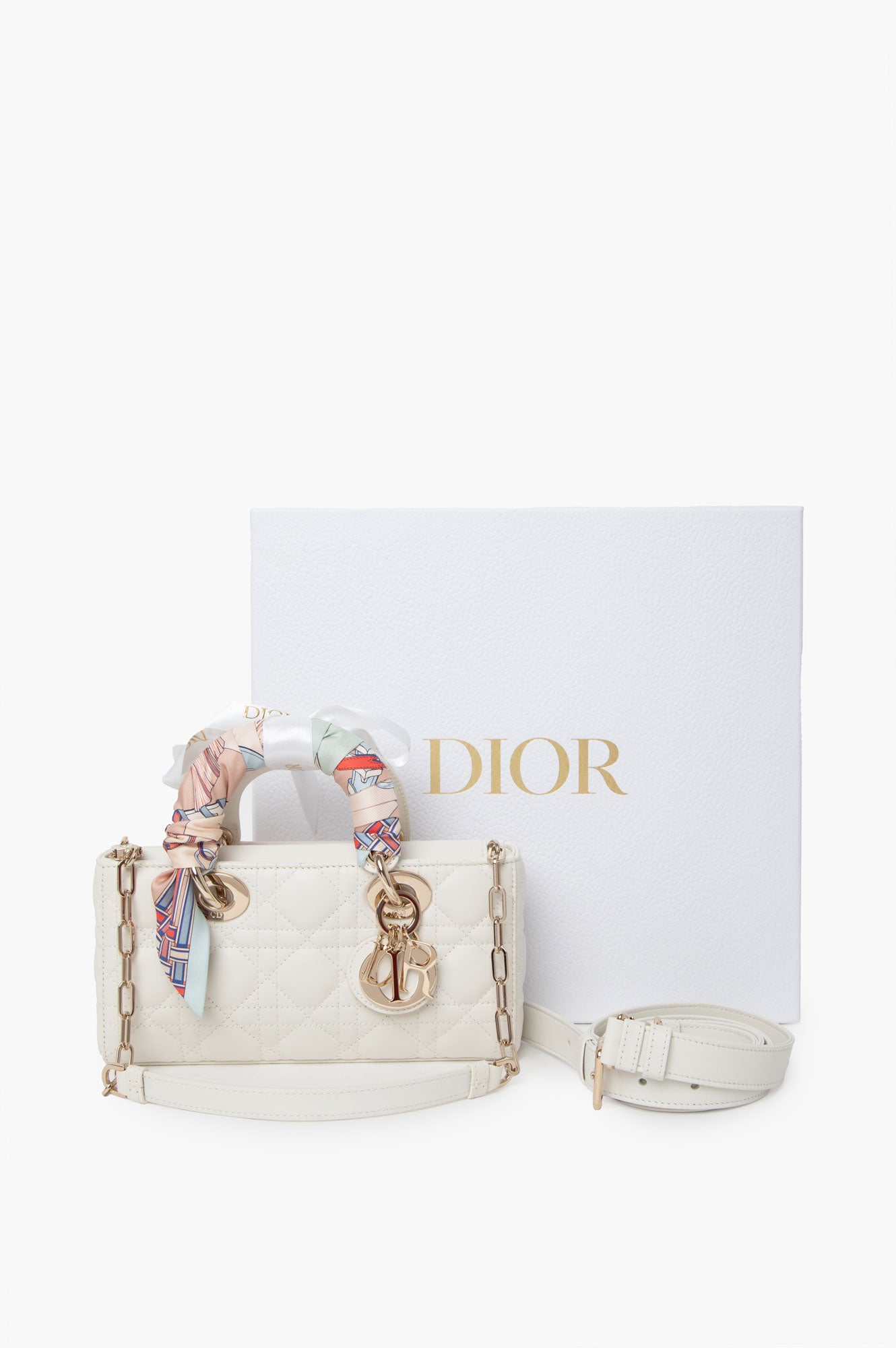 Christian Dior White Lady D-Joy Small Bag