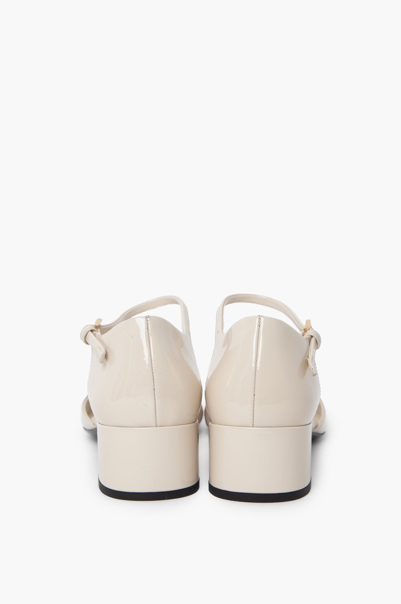 Prada Cream Patent Leather Pumps Size 38.5