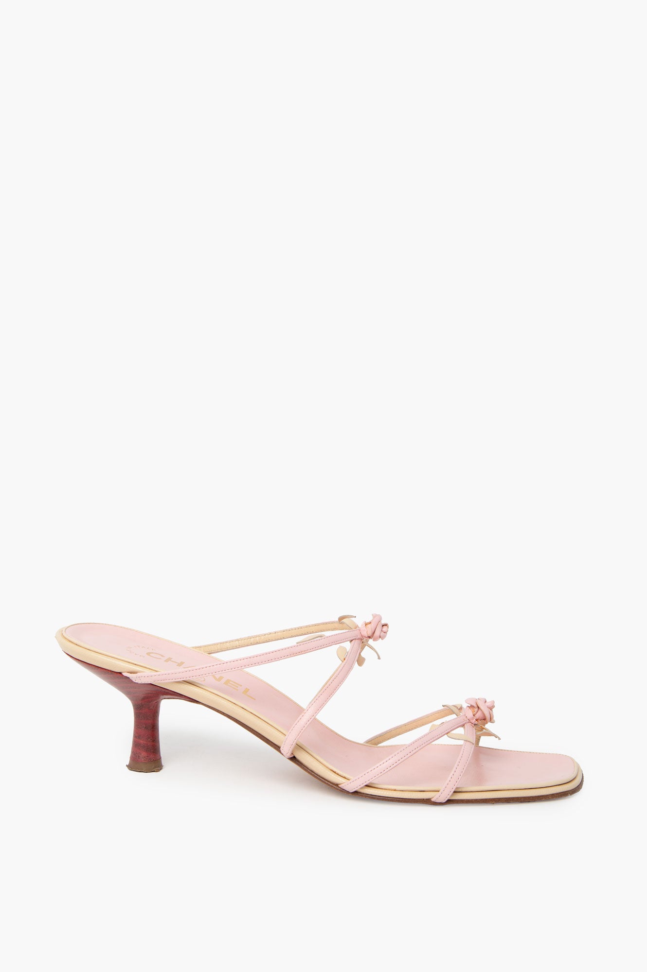 Chanel Pink Rosebud Sandals Size 40
