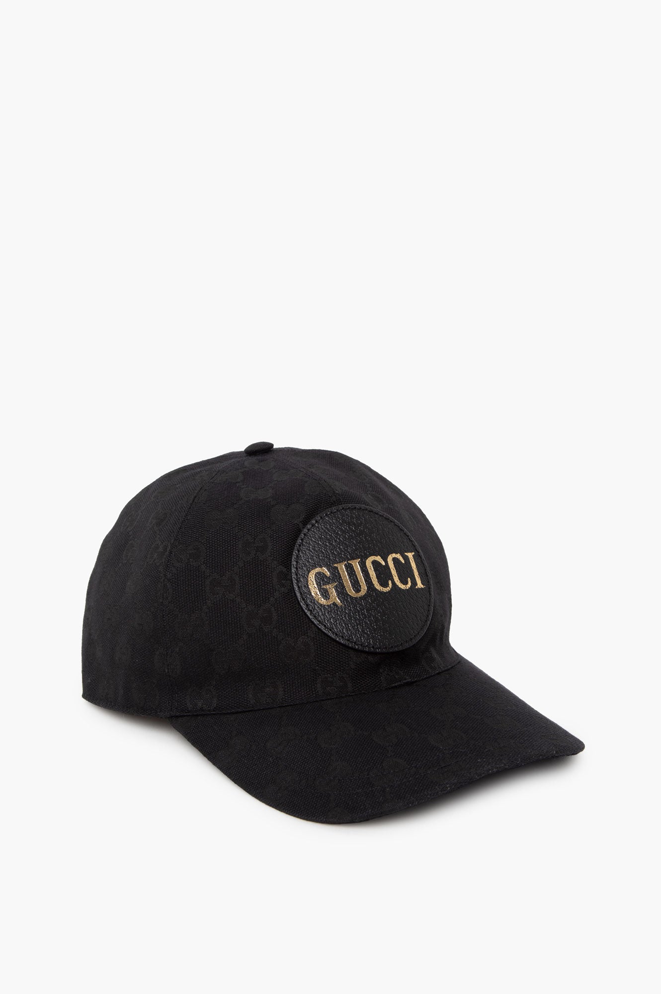 Gucci Black Logo Monogram Hat Size L