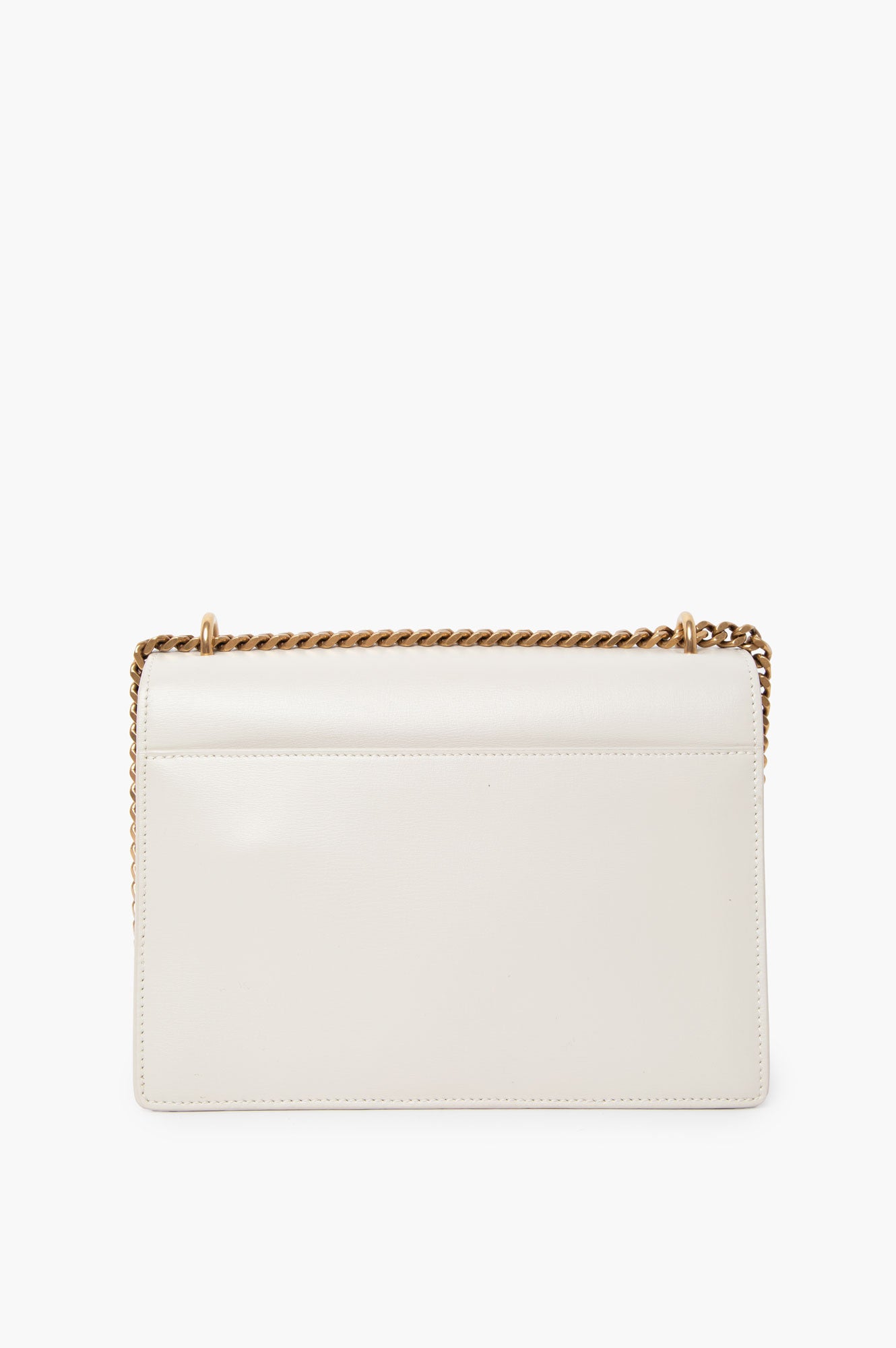 Saint Laurent Cream Sunset Calfskin Crossbody Chain Bag
