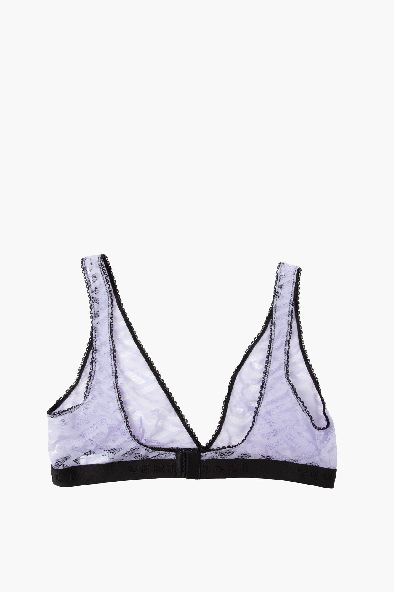 Versace Purple La Greca Triangle Bra Size 4