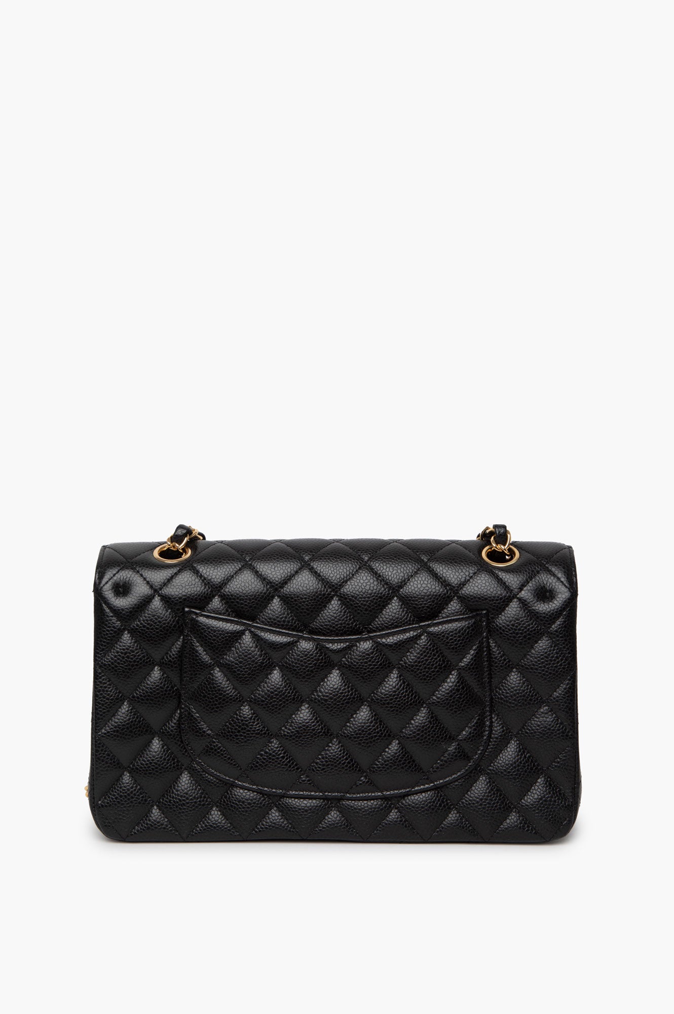 Chanel Black Caviar Medium Classic Double Flap GHW Bag