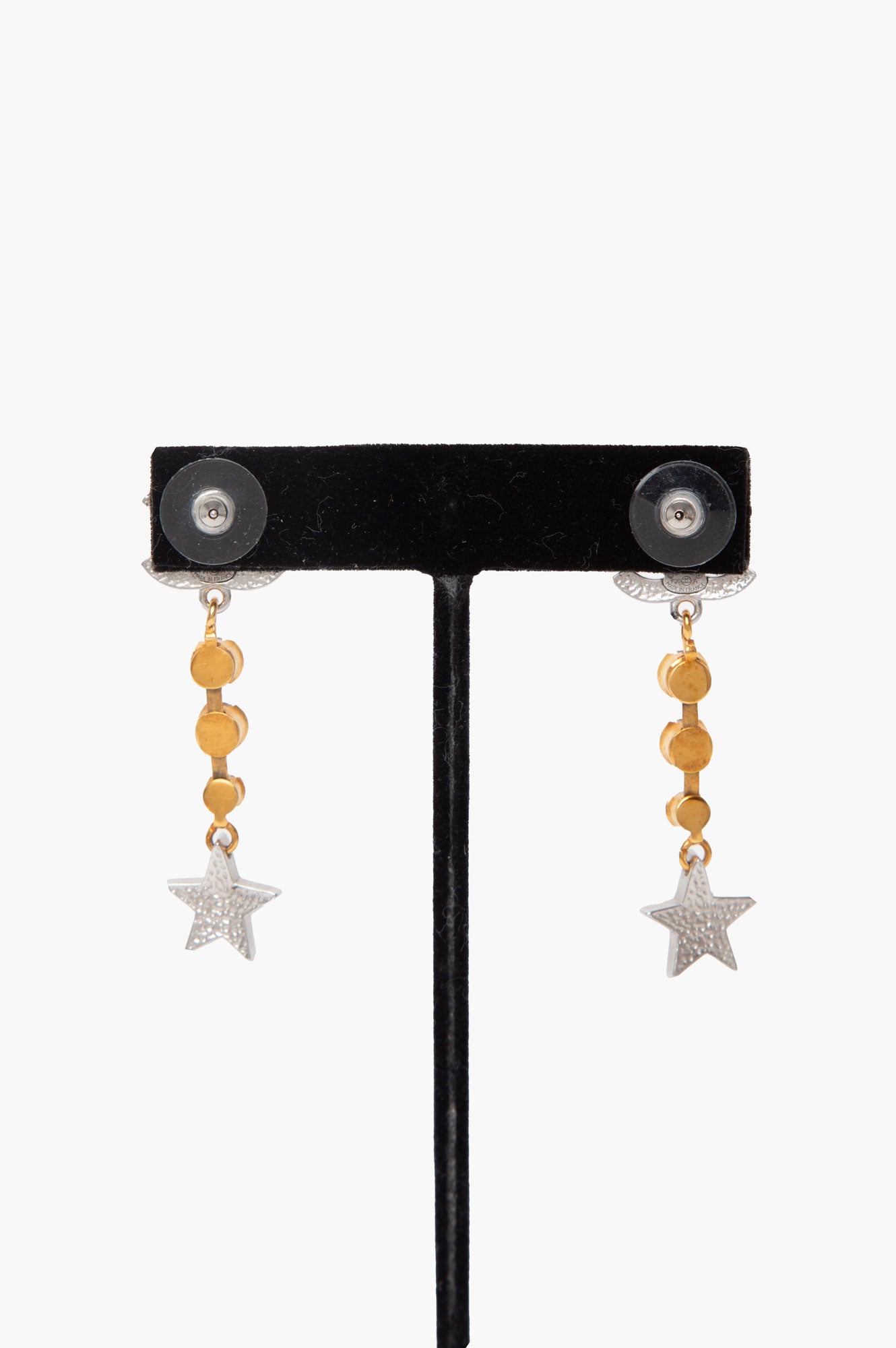 Chanel 2023 Enamel and Crystal CC Drop Earrings