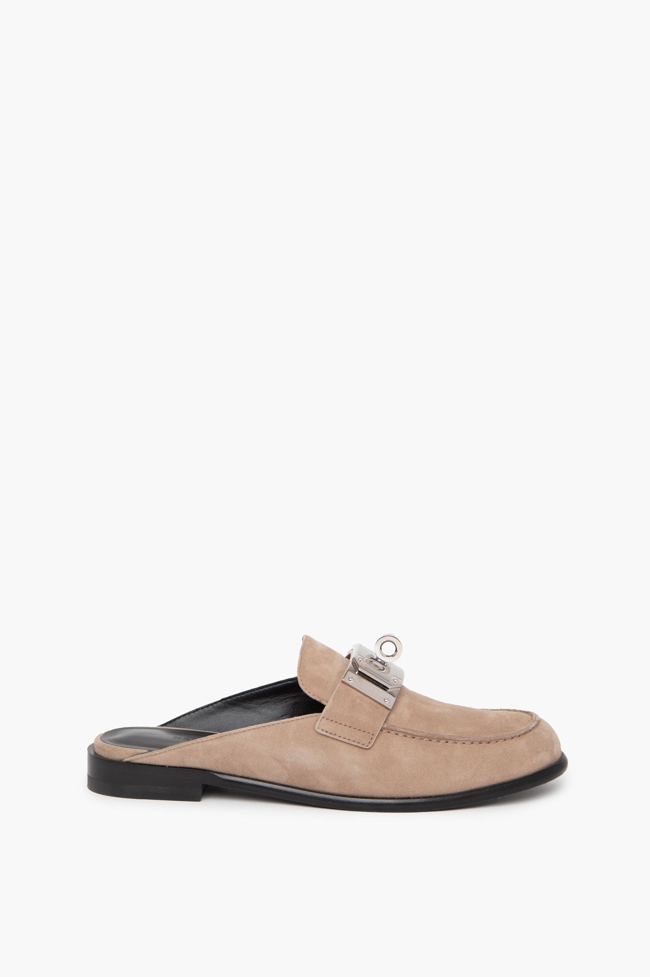 Hermes Beige Loafer Lota Mule Size 37.5