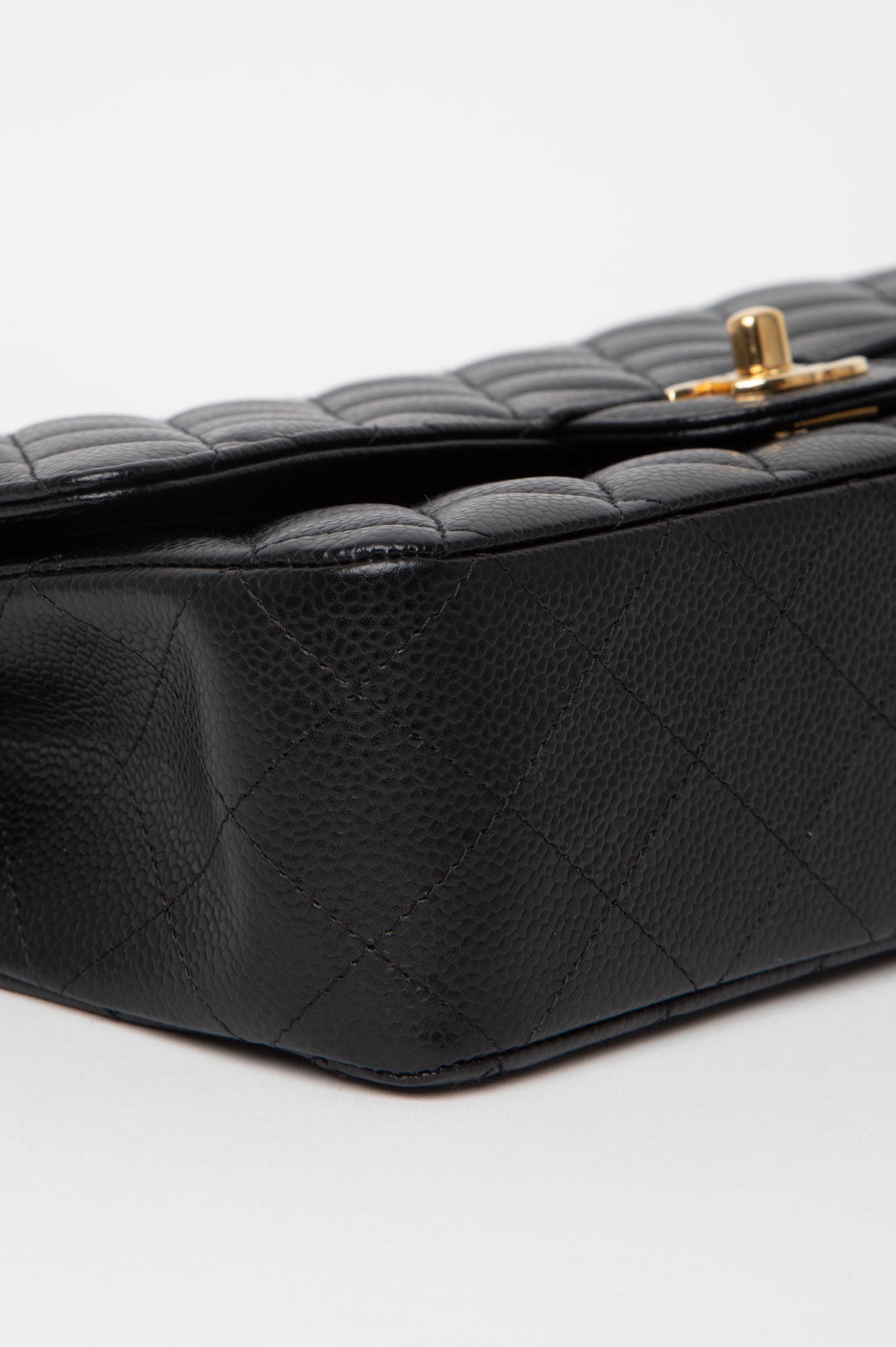 Chanel Black Caviar Medium Classic Double Flap GHW Bag