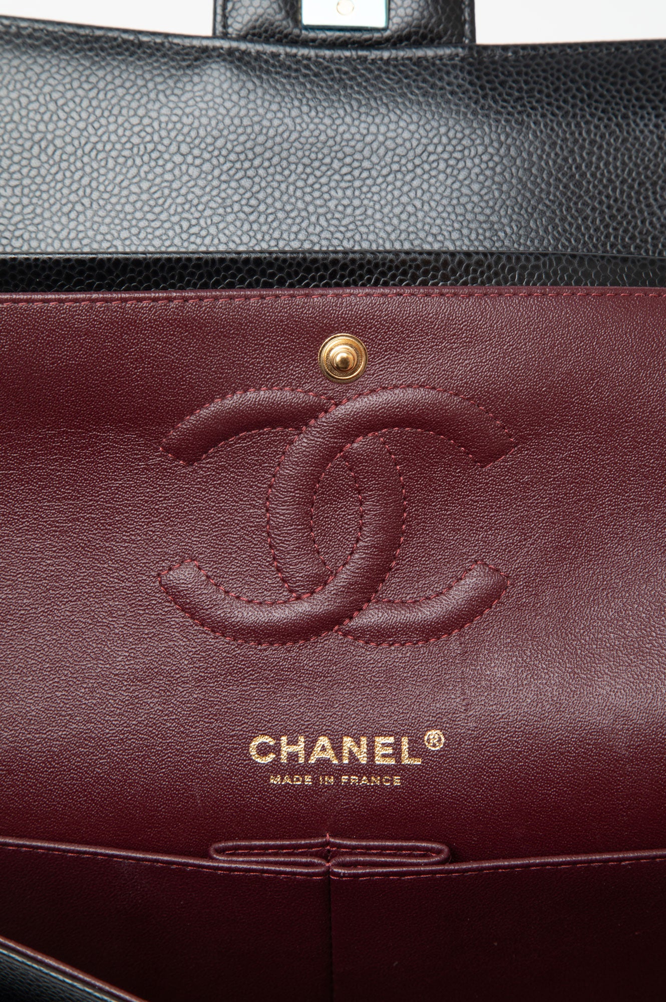 Chanel Black Caviar Medium Classic Double Flap GHW Bag