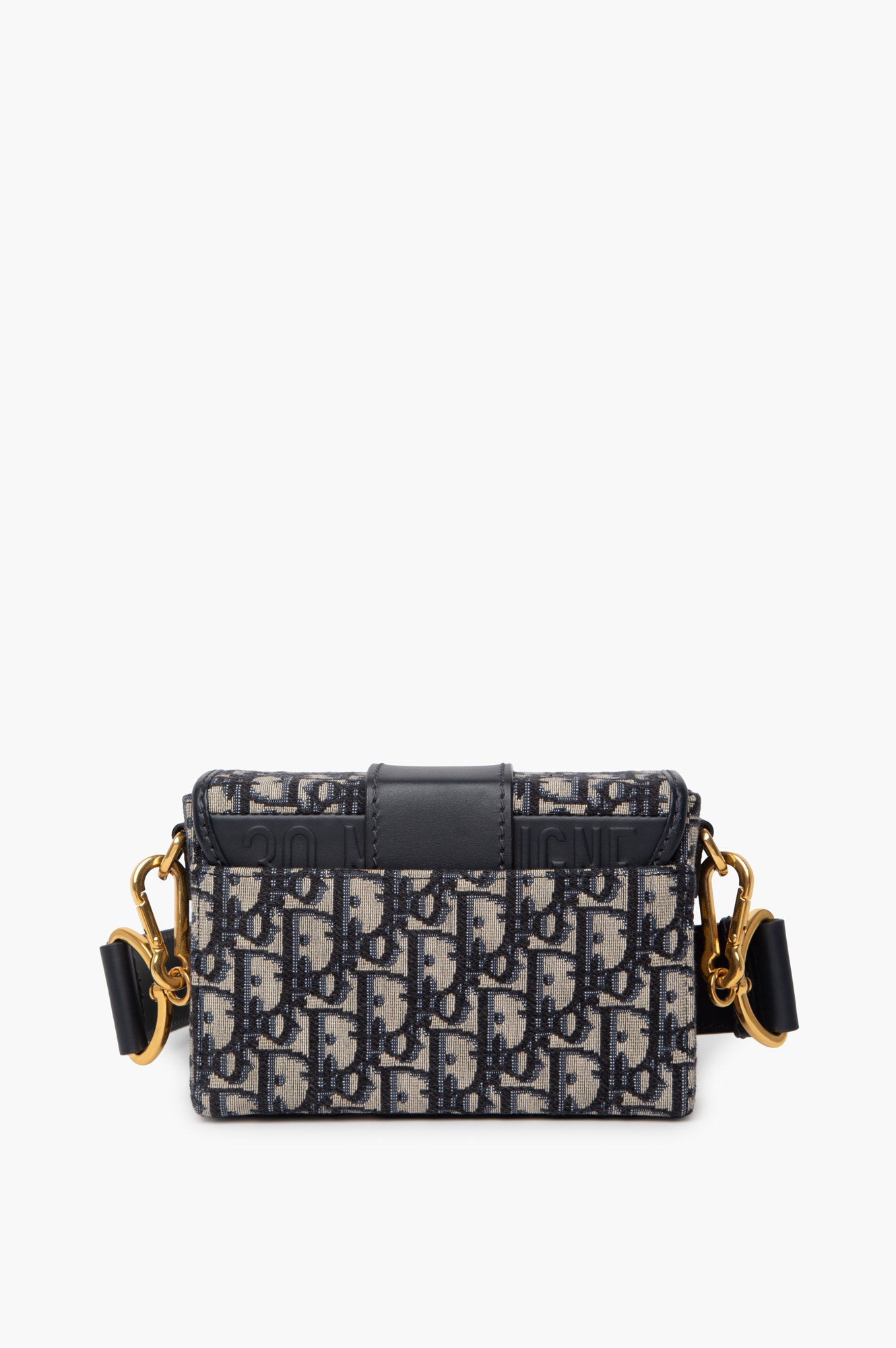 Christian Dior Navy Oblique Montaigne 30 Box Bag