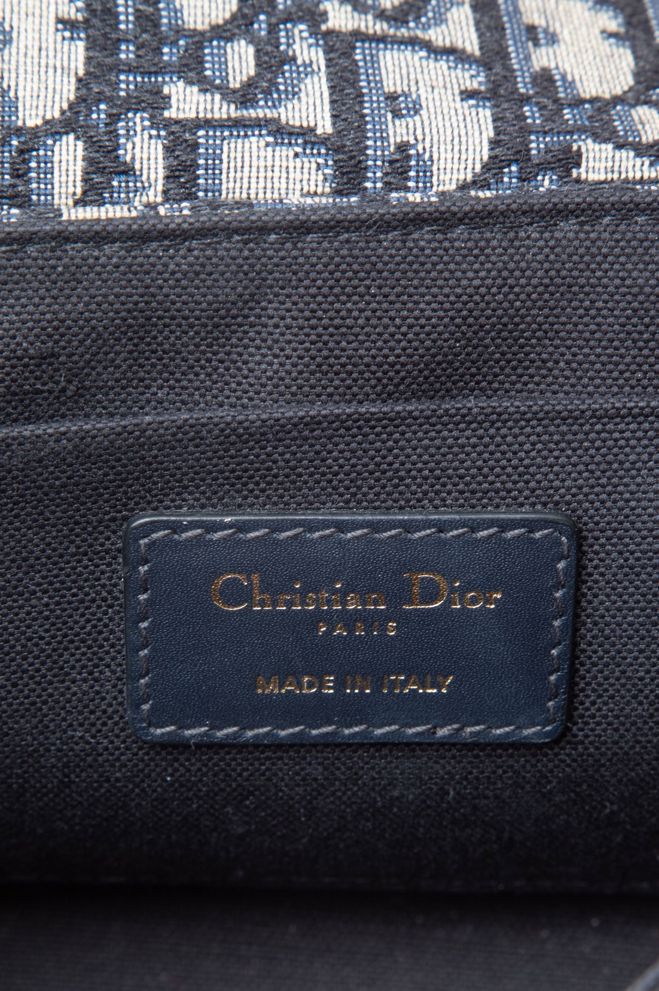 Christian Dior Navy Oblique Montaigne 30 Box Bag