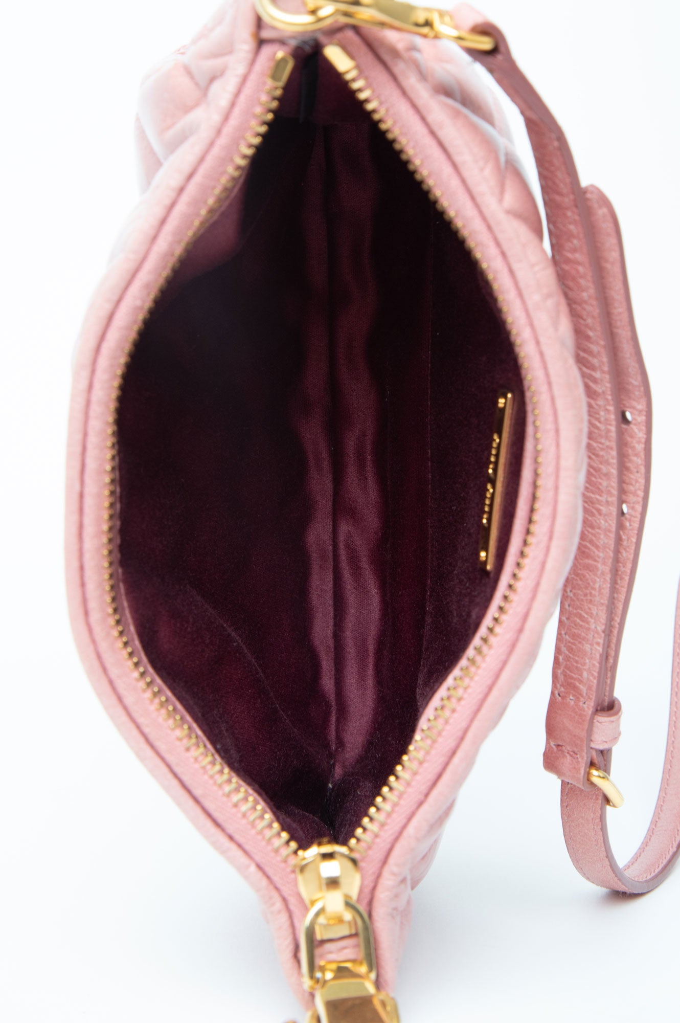 Miu Miu Pink Leather Crossbody Bag