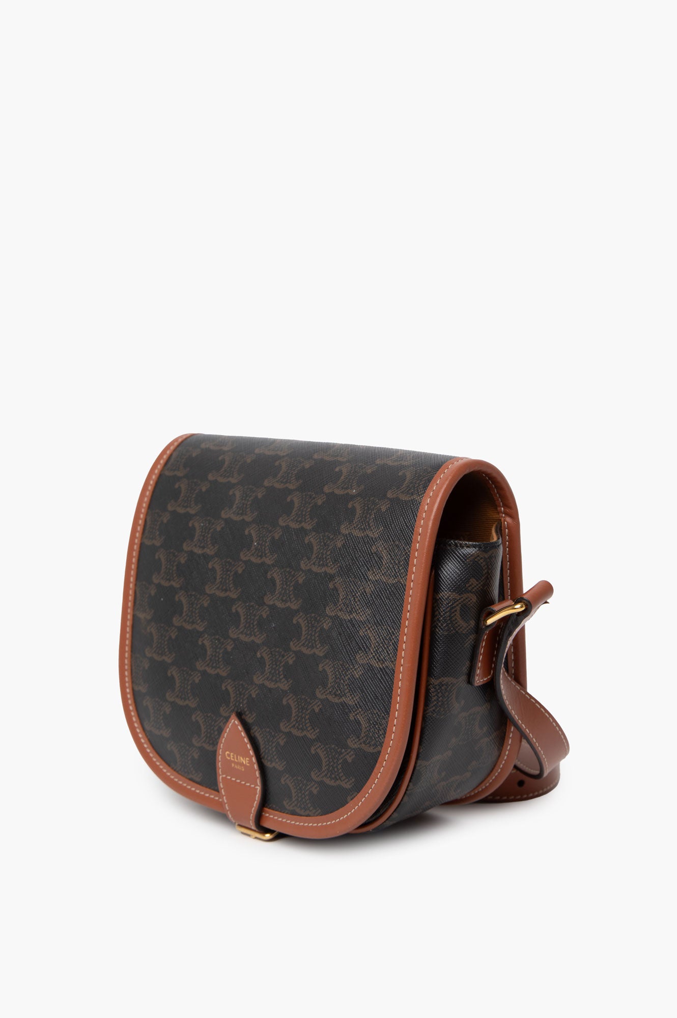 Celine Brown Medium Falco Crossbody Bag