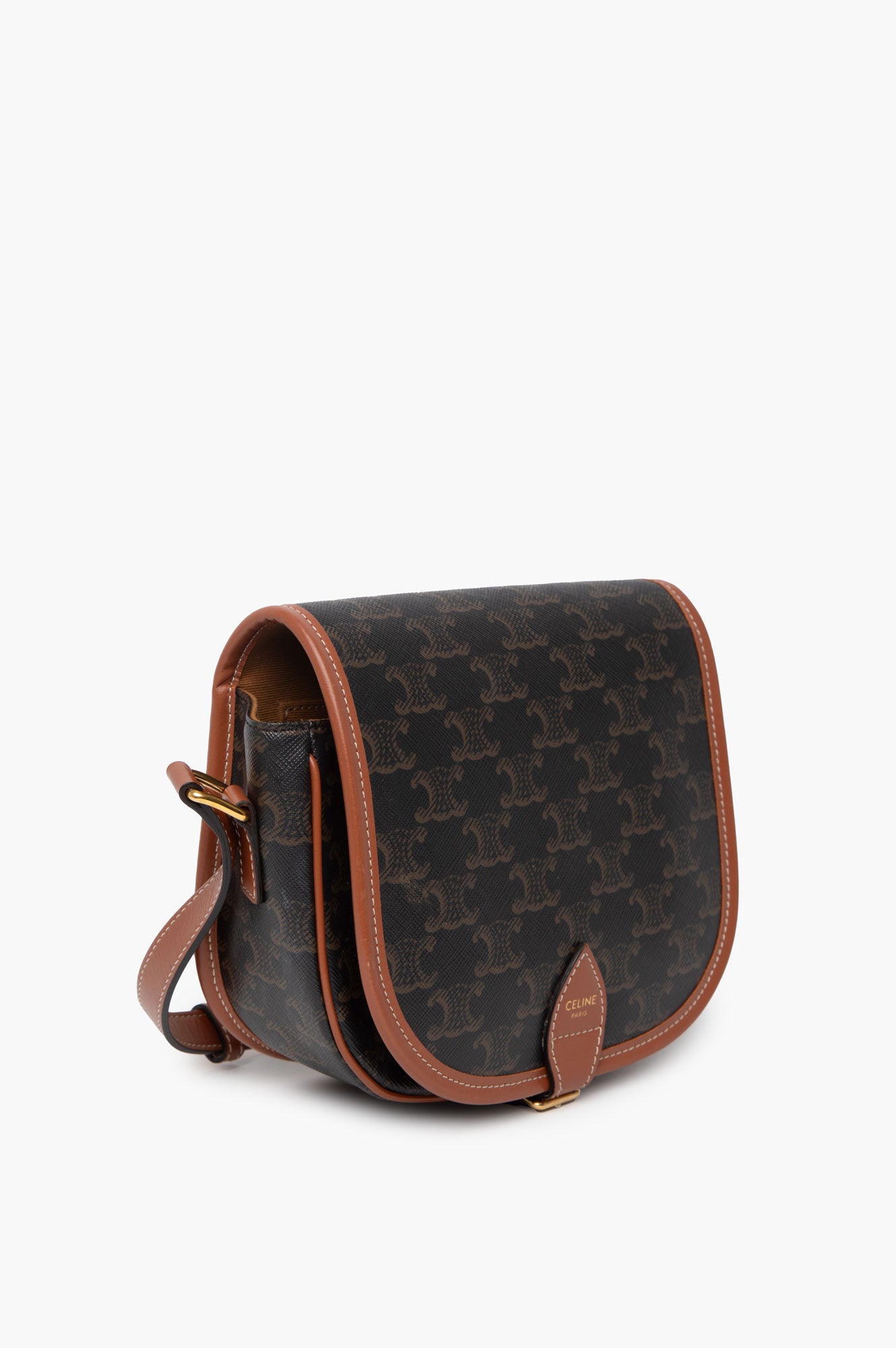 Celine Brown Medium Falco Crossbody Bag