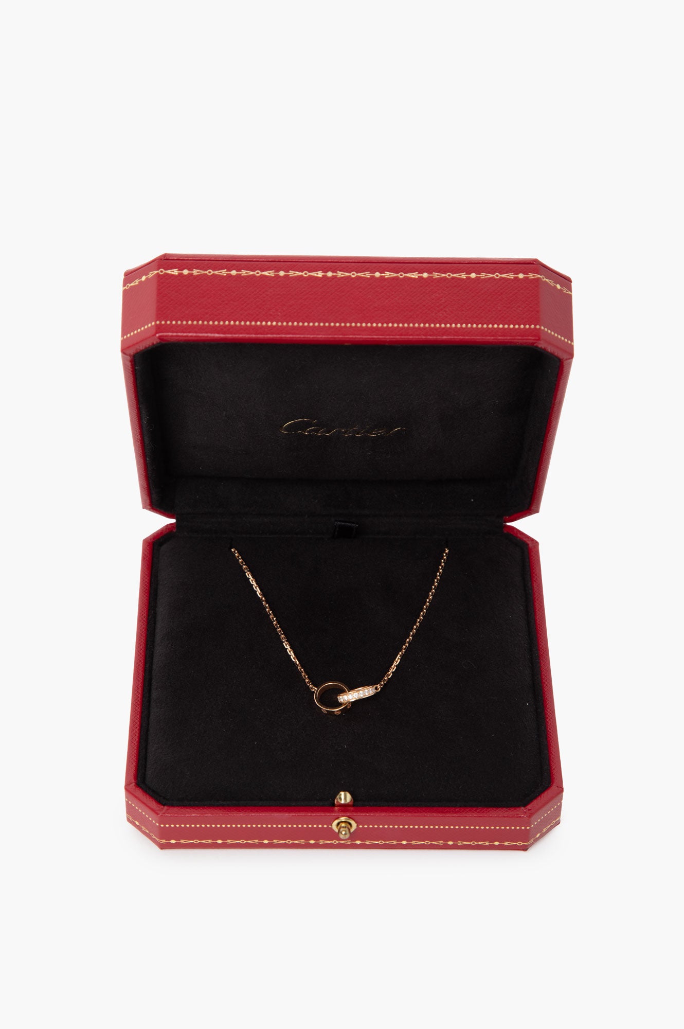 Cartier Love 18K Rose Gold Necklace With Diamond