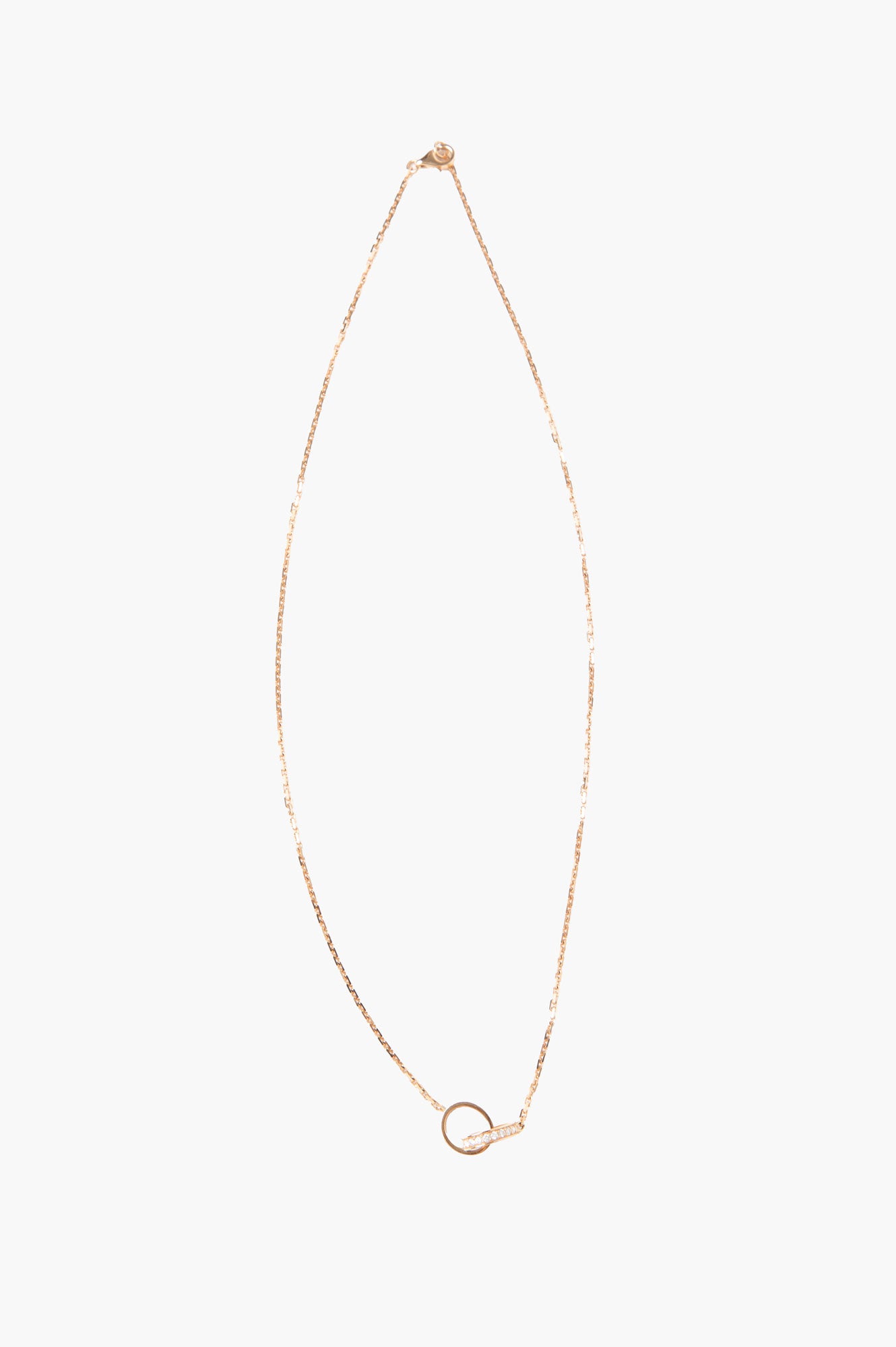 Cartier Love 18K Rose Gold Necklace With Diamond