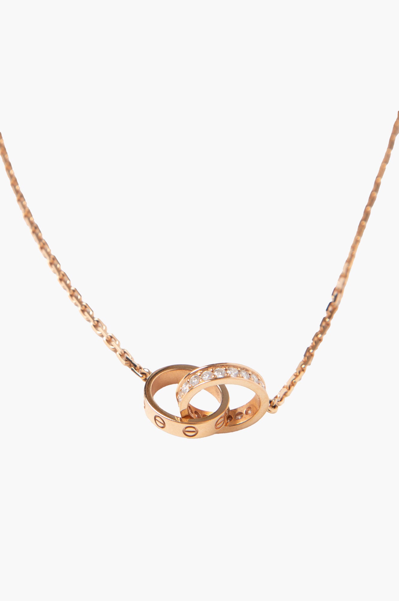 Cartier Love 18K Rose Gold Necklace With Diamond