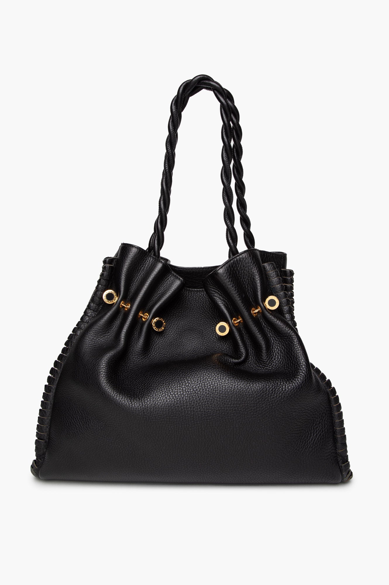 Bvlgari Black Twistino Tina Shopper Tote