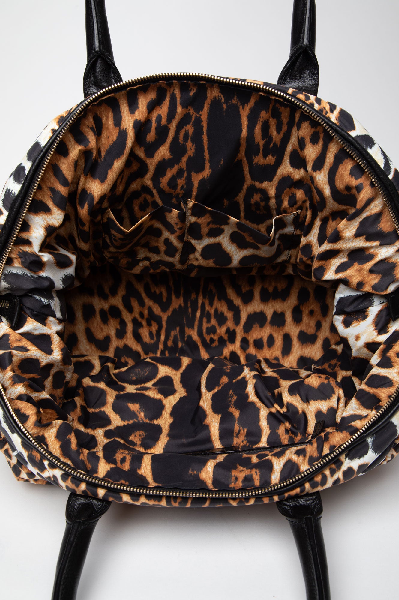 Yves Saint Laurent YSL Leopard Print Nylon Easy Y Bag