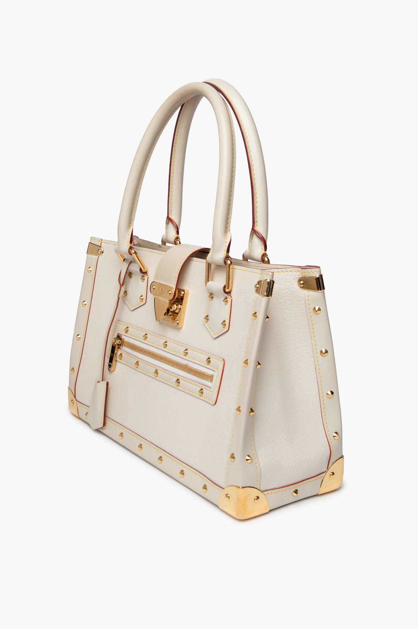 Louis Vuitton Cream Goatskin Suhali Le Fabuleux Leather Tote Bag