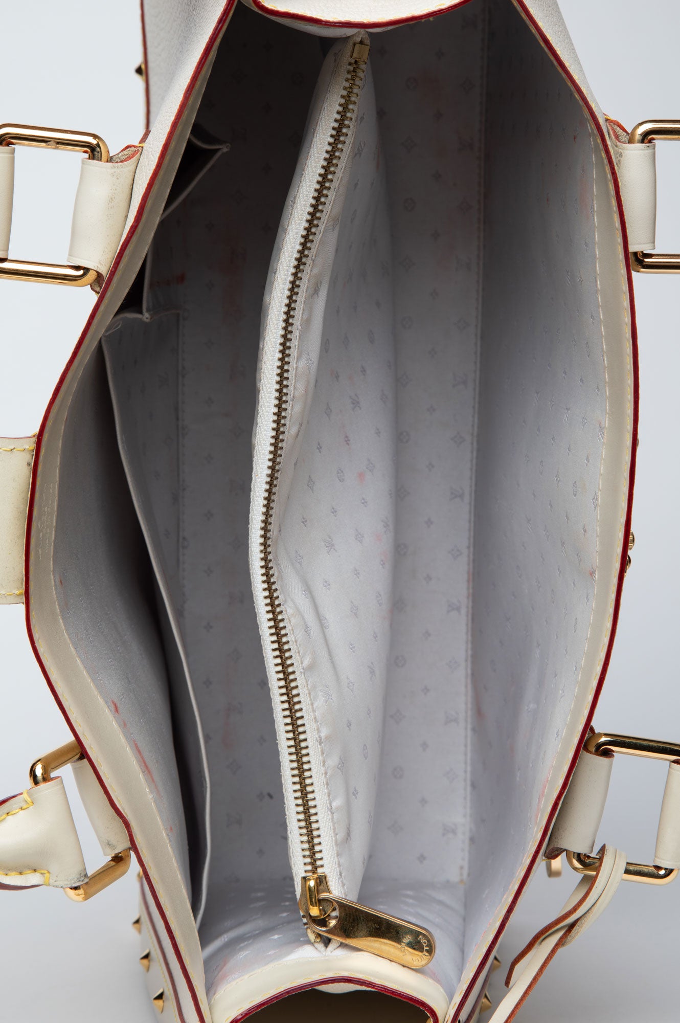 Louis Vuitton Cream Goatskin Suhali Le Fabuleux Leather Tote Bag